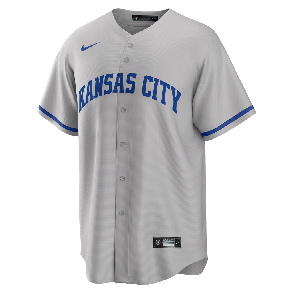 Men's Kansas City Royals Bobby Witt Jr. Nike Gray Road Replica Jersey - 7
