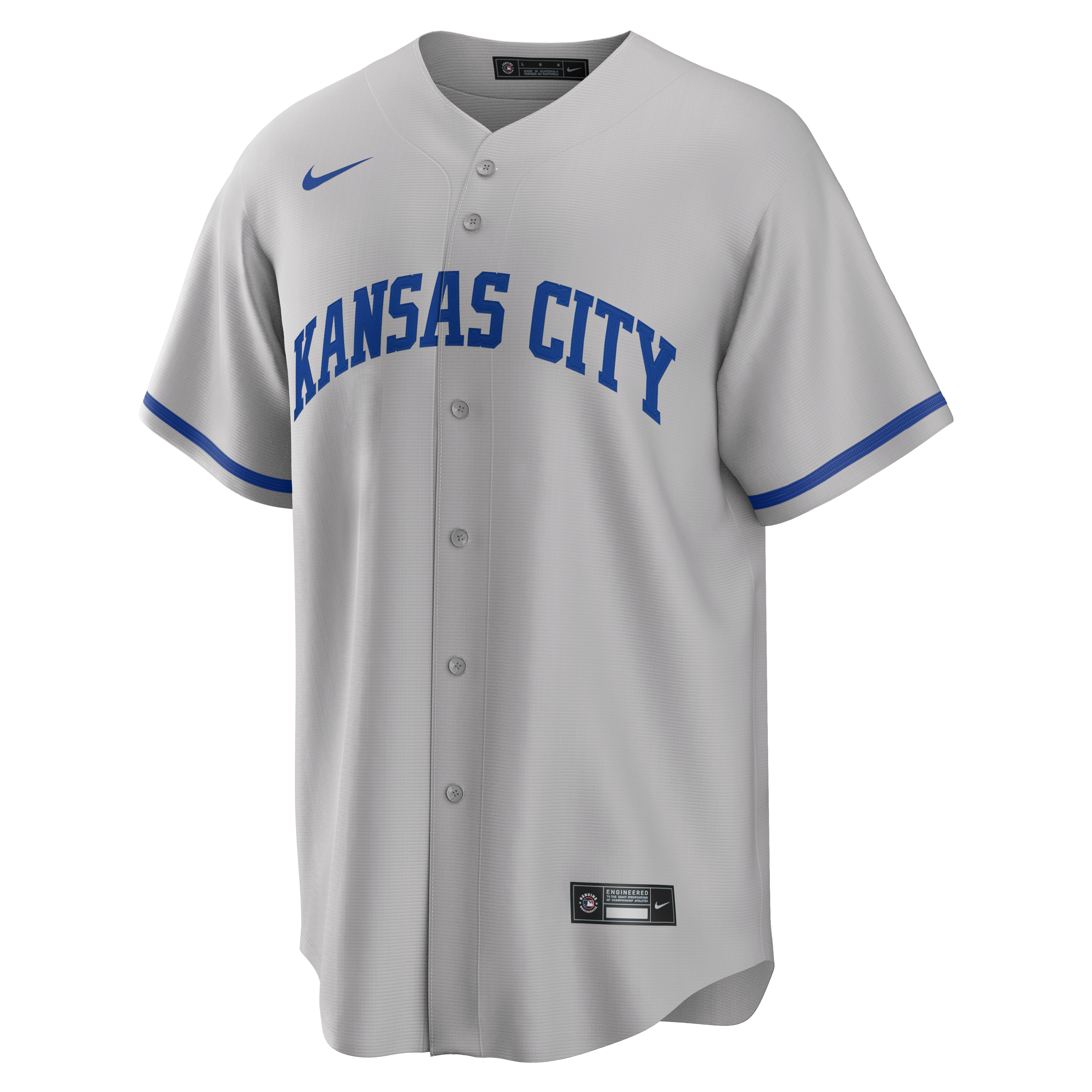 Men's Kansas City Royals Bobby Witt Jr. Nike Gray Road Replica Jersey - 7