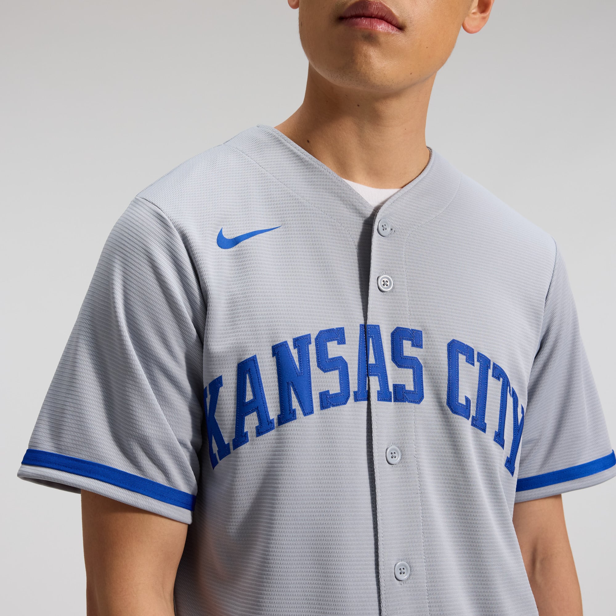 Men's Kansas City Royals Bobby Witt Jr. Nike Gray Road Replica Jersey - 10