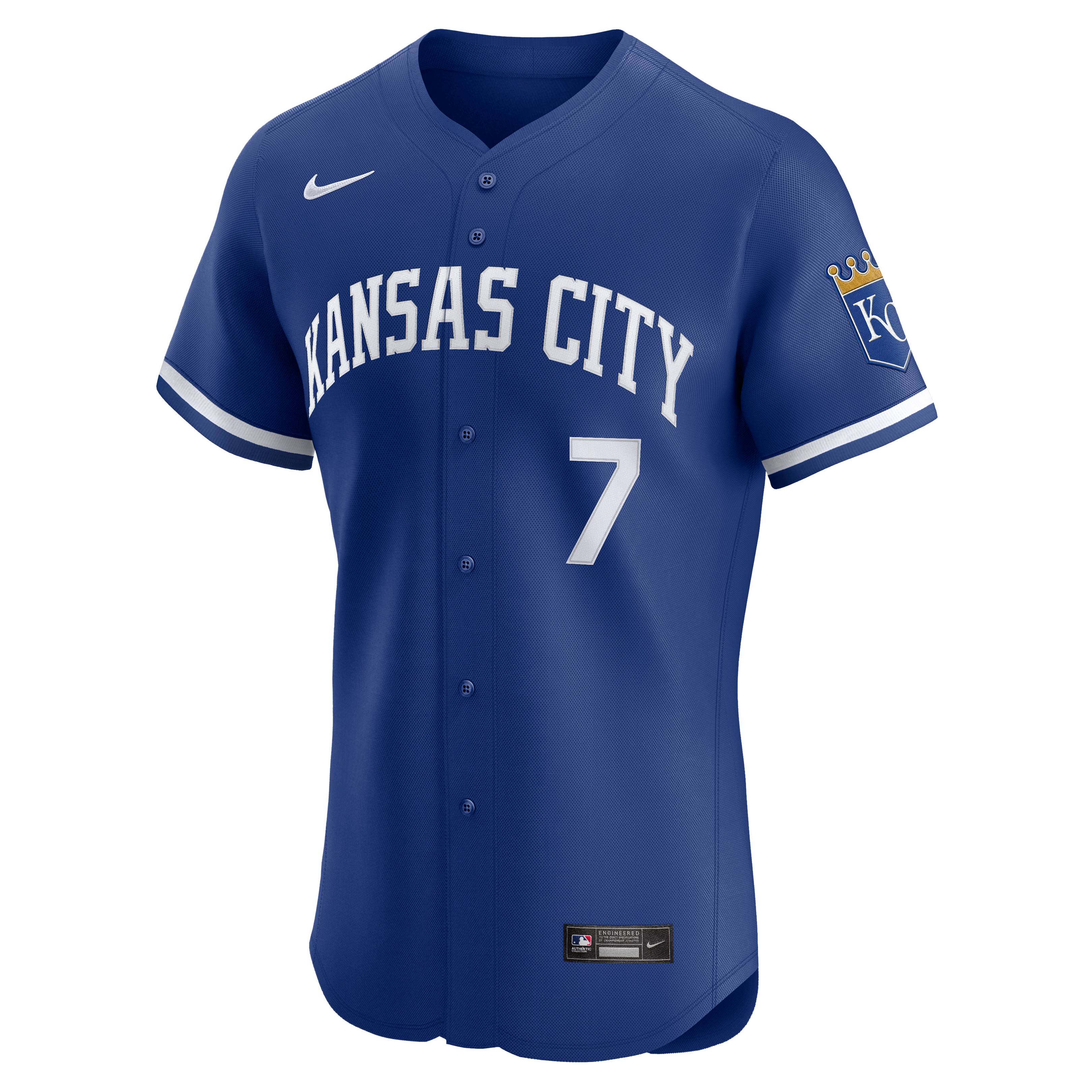 Men's Kansas City Royals Bobby Witt Jr. Nike Royal Alternate 2 Elite Player Jersey - 3