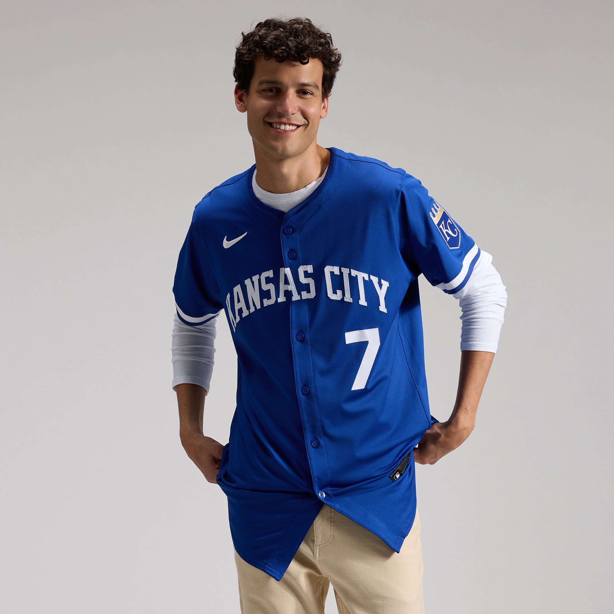 Men's Kansas City Royals Bobby Witt Jr. Nike Royal Alternate 2 Elite Player Jersey - 5