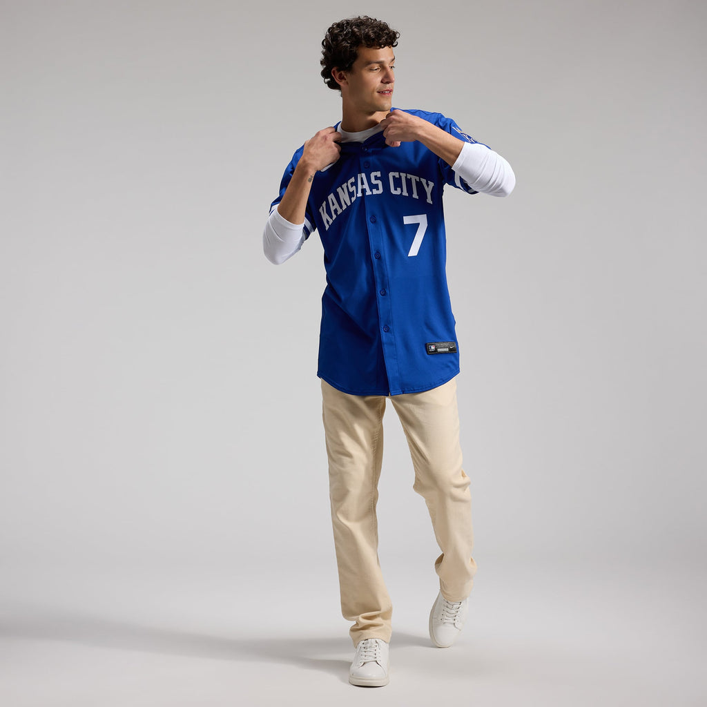 Men's Kansas City Royals Bobby Witt Jr. Nike Royal Alternate 2 Elite Player Jersey - 7