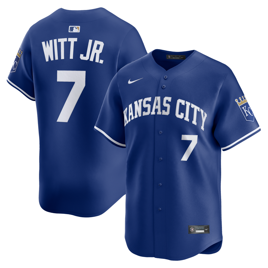 Men's Kansas City Royals Bobby Witt Jr. Nike Royal Alternate 2 Limited Player Jersey