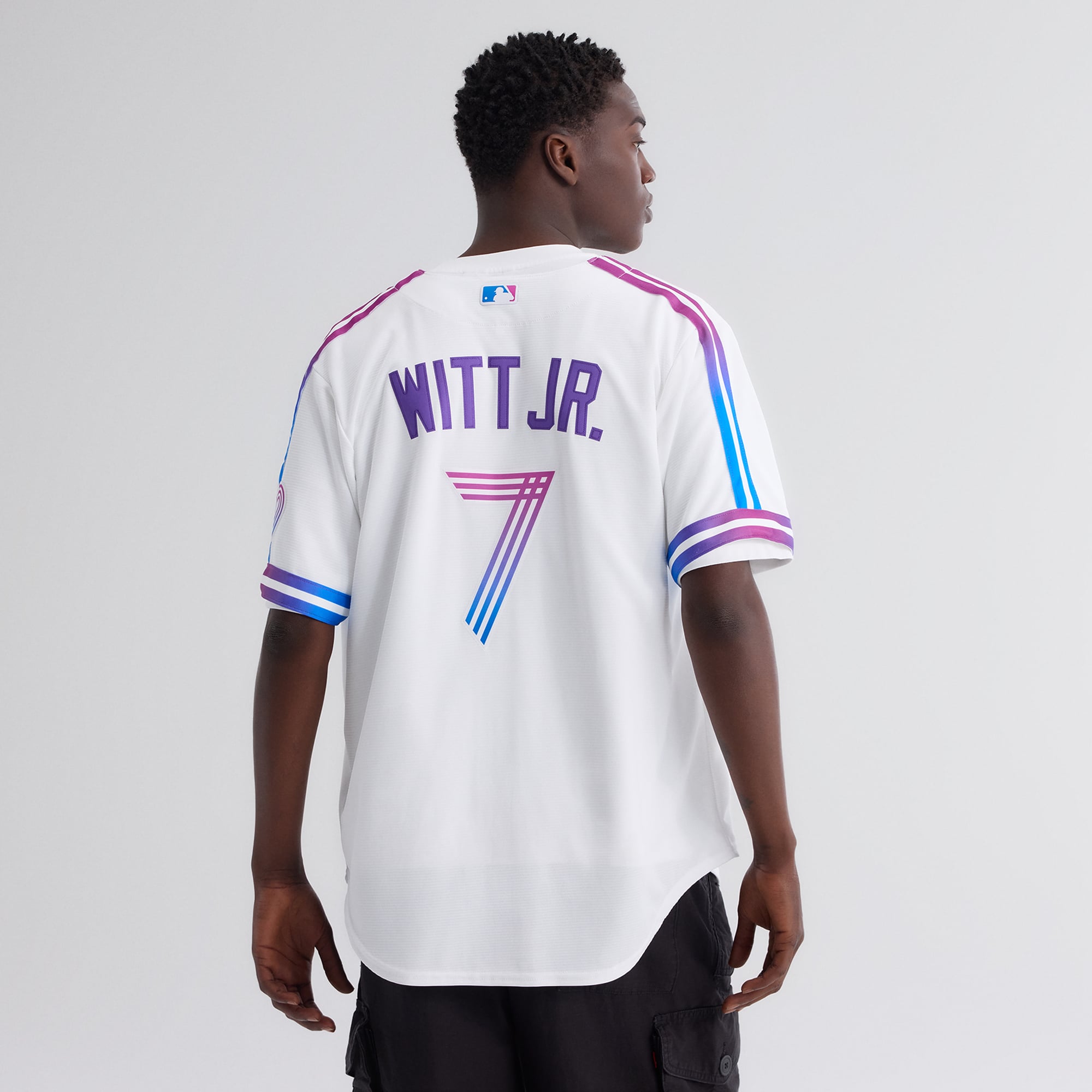 Men's Kansas City Royals Bobby Witt Jr. Nike White 2026 City Connect Stadium Jersey - 6
