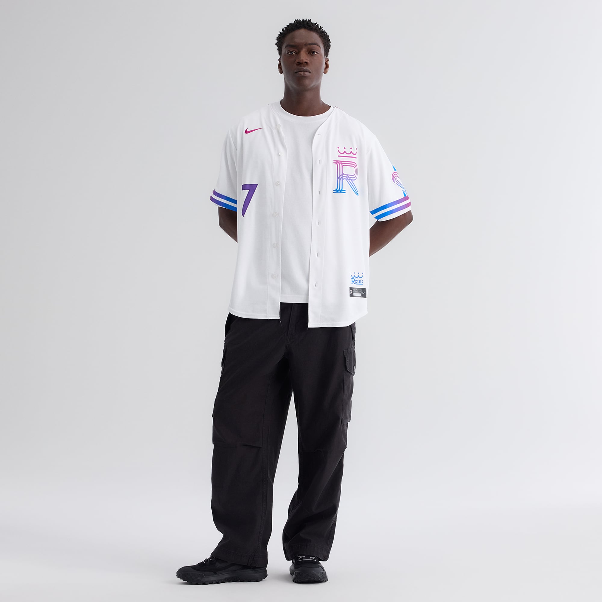 Men's Kansas City Royals Bobby Witt Jr. Nike White 2026 City Connect Stadium Jersey - 7