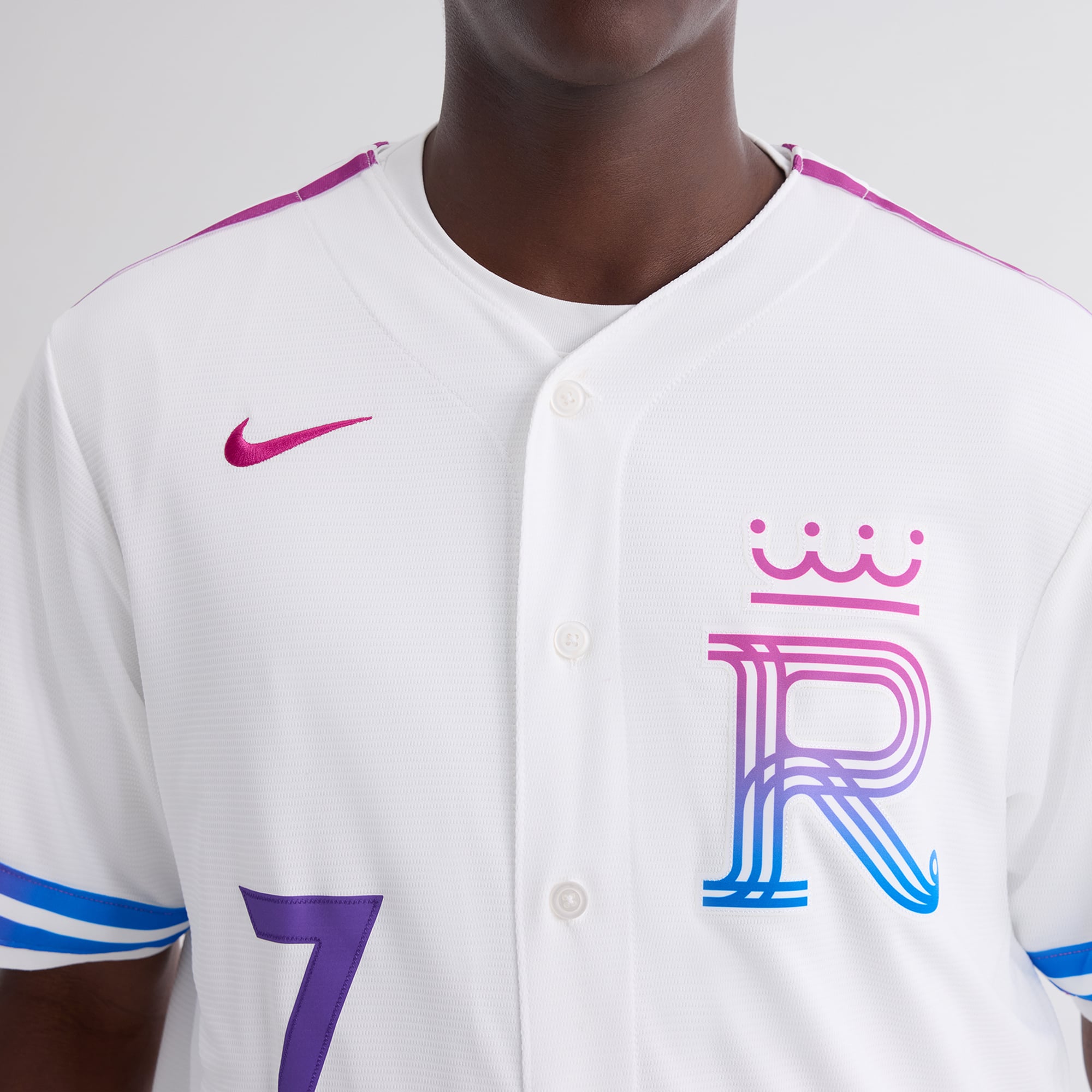 Men's Kansas City Royals Bobby Witt Jr. Nike White 2026 City Connect Stadium Jersey - 8