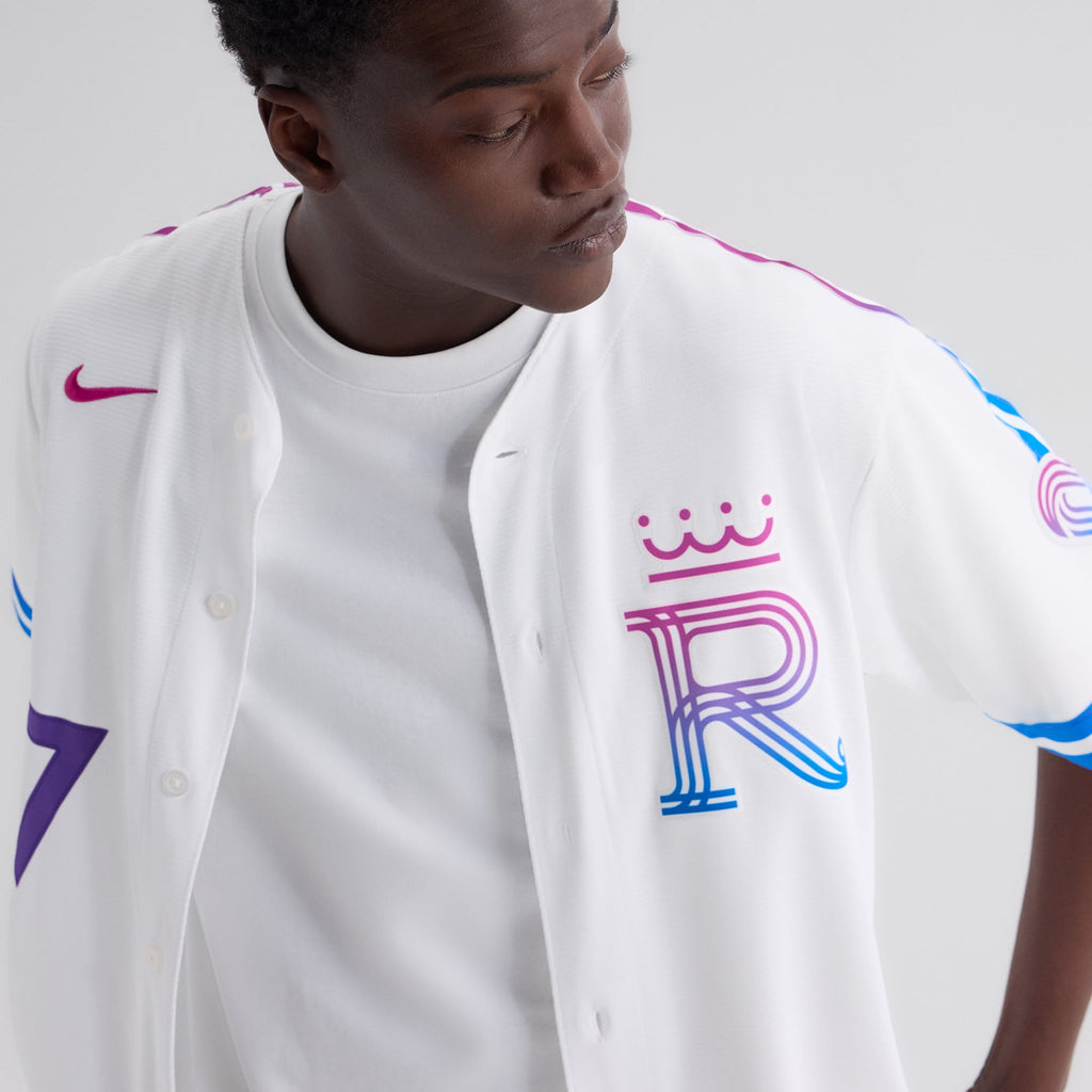 Men's Kansas City Royals Bobby Witt Jr. Nike White 2026 City Connect Stadium Jersey - 9