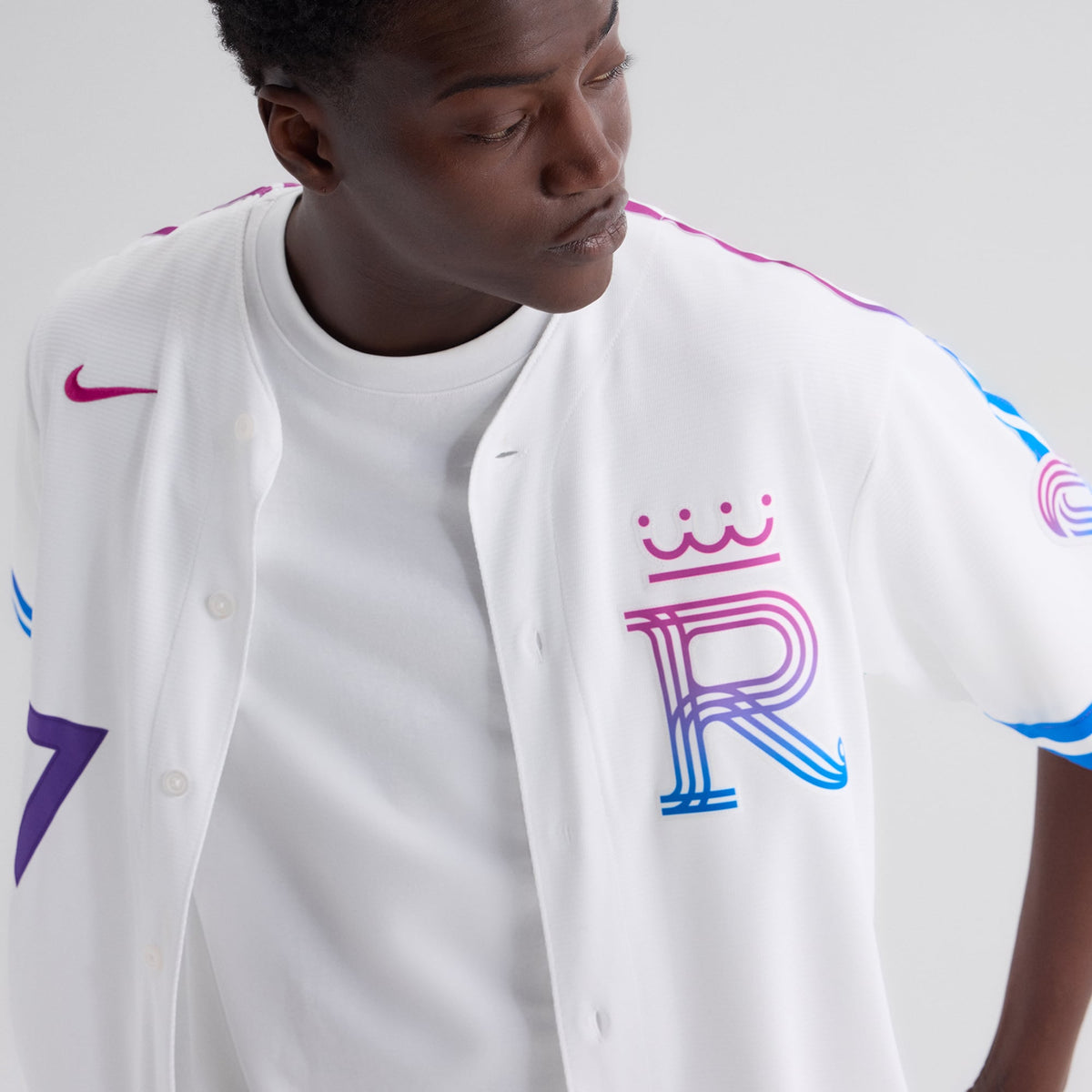 Men's Kansas City Royals Bobby Witt Jr. Nike White 2026 City Connect Stadium Jersey - 9