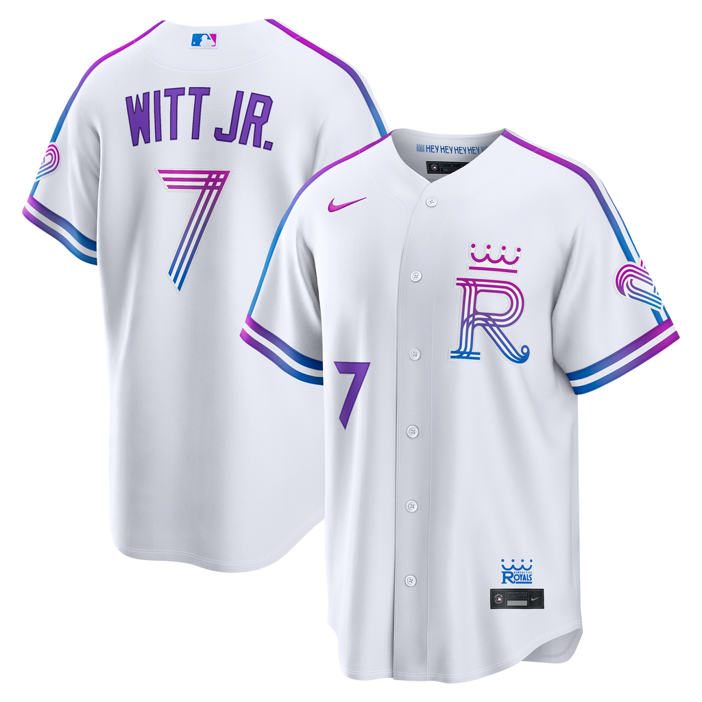 Men's Kansas City Royals Bobby Witt Jr. Nike White 2026 City Connect Stadium Jersey