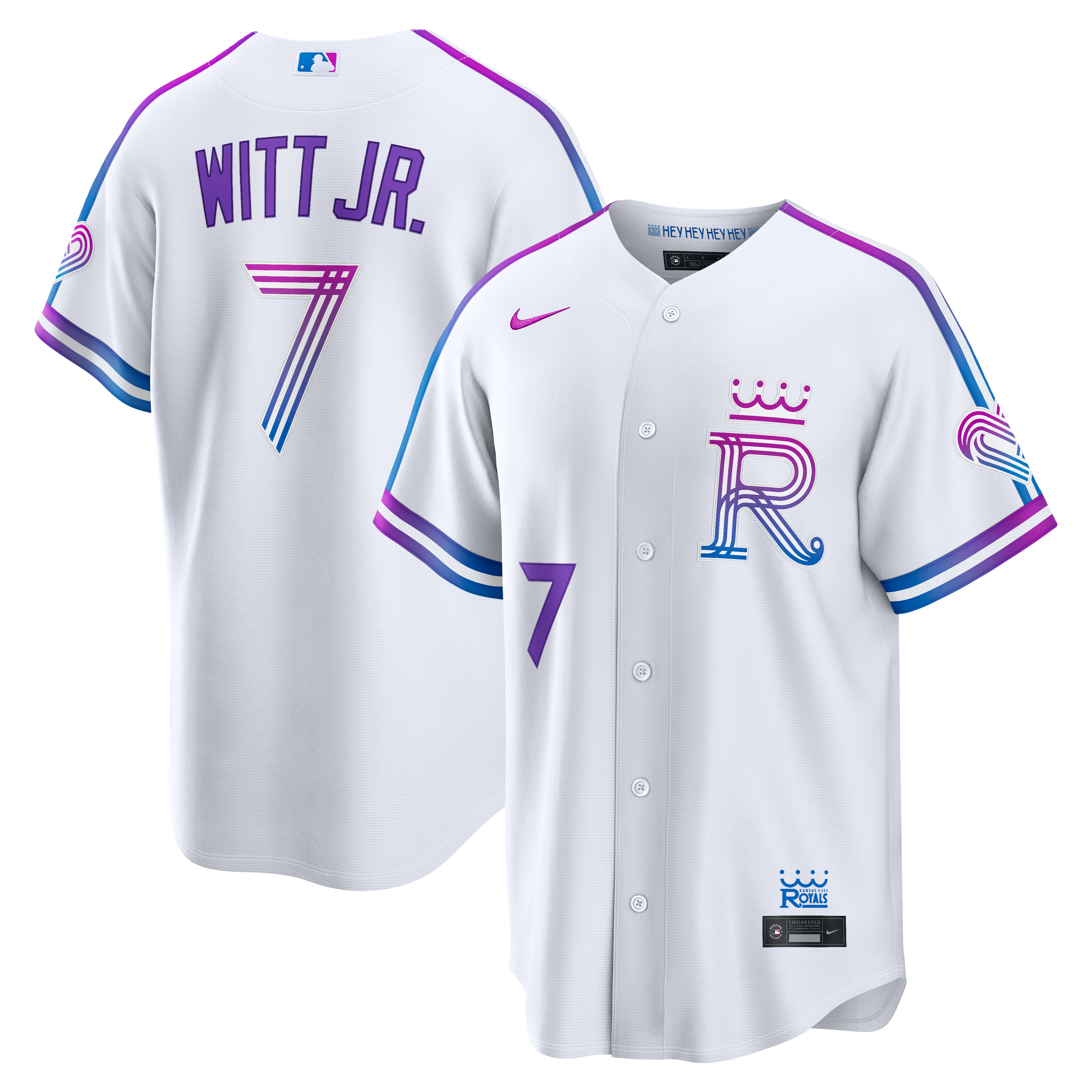 Men's Kansas City Royals Bobby Witt Jr. Nike White 2026 City Connect Stadium Jersey