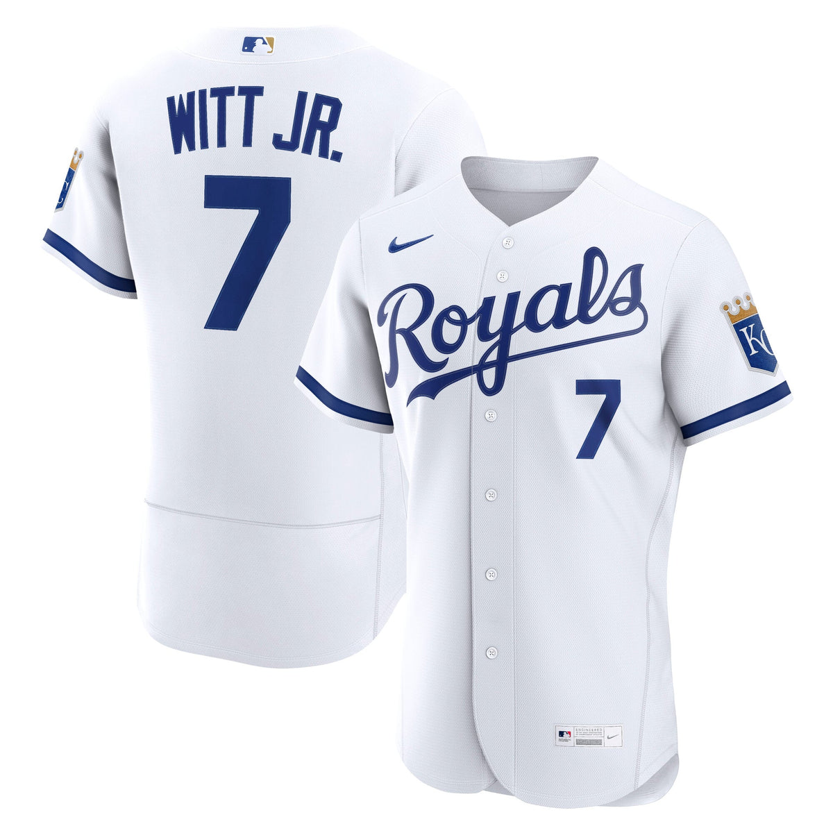 Men's Kansas City Royals Bobby Witt Jr. Nike White Authentic Jersey - 2
