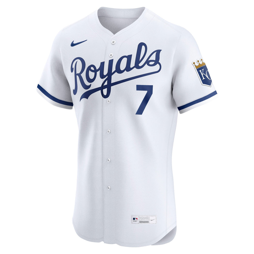 Men's Kansas City Royals Bobby Witt Jr. Nike White Home Elite Player Jersey - 3