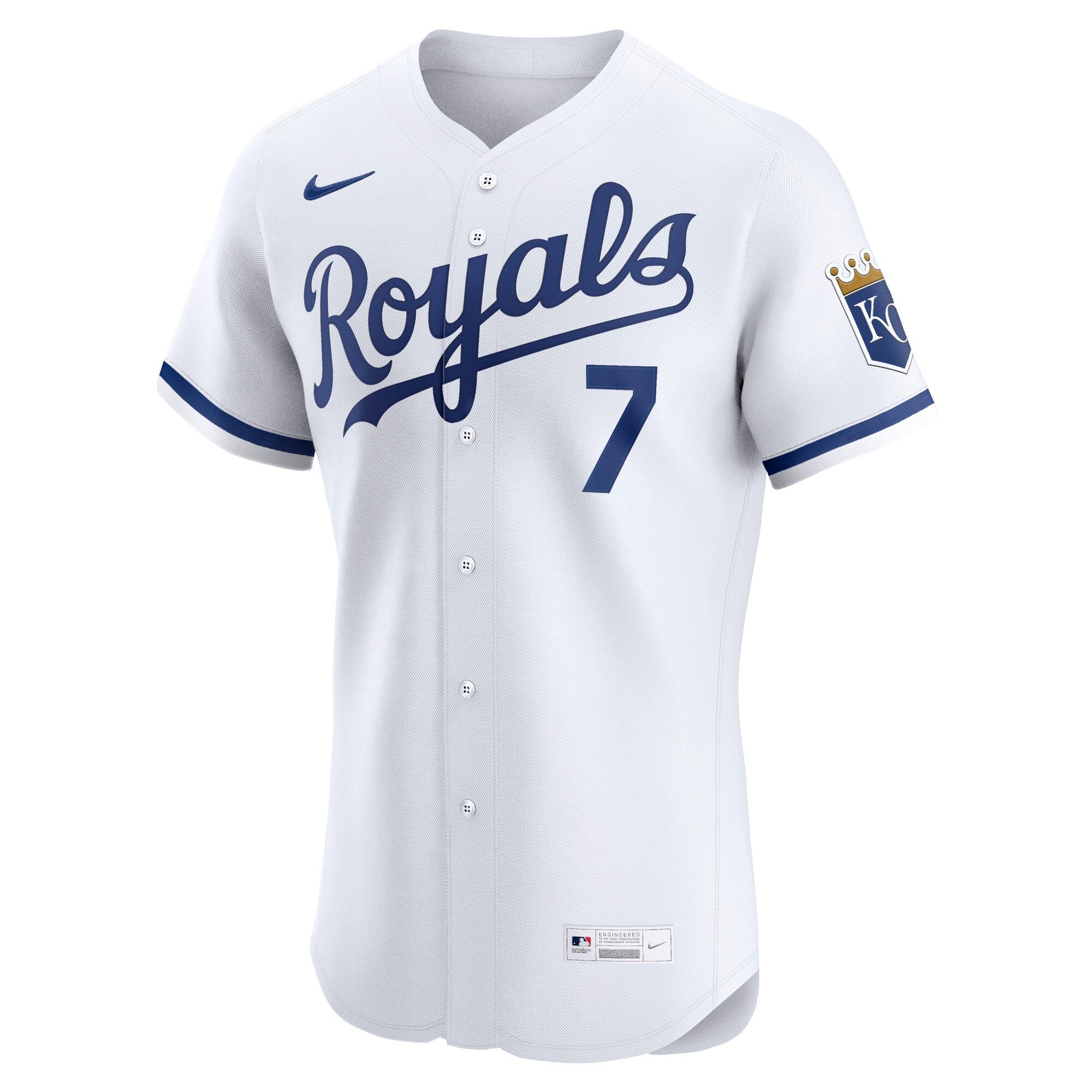 Men's Kansas City Royals Bobby Witt Jr. Nike White Home Elite Player Jersey - 3