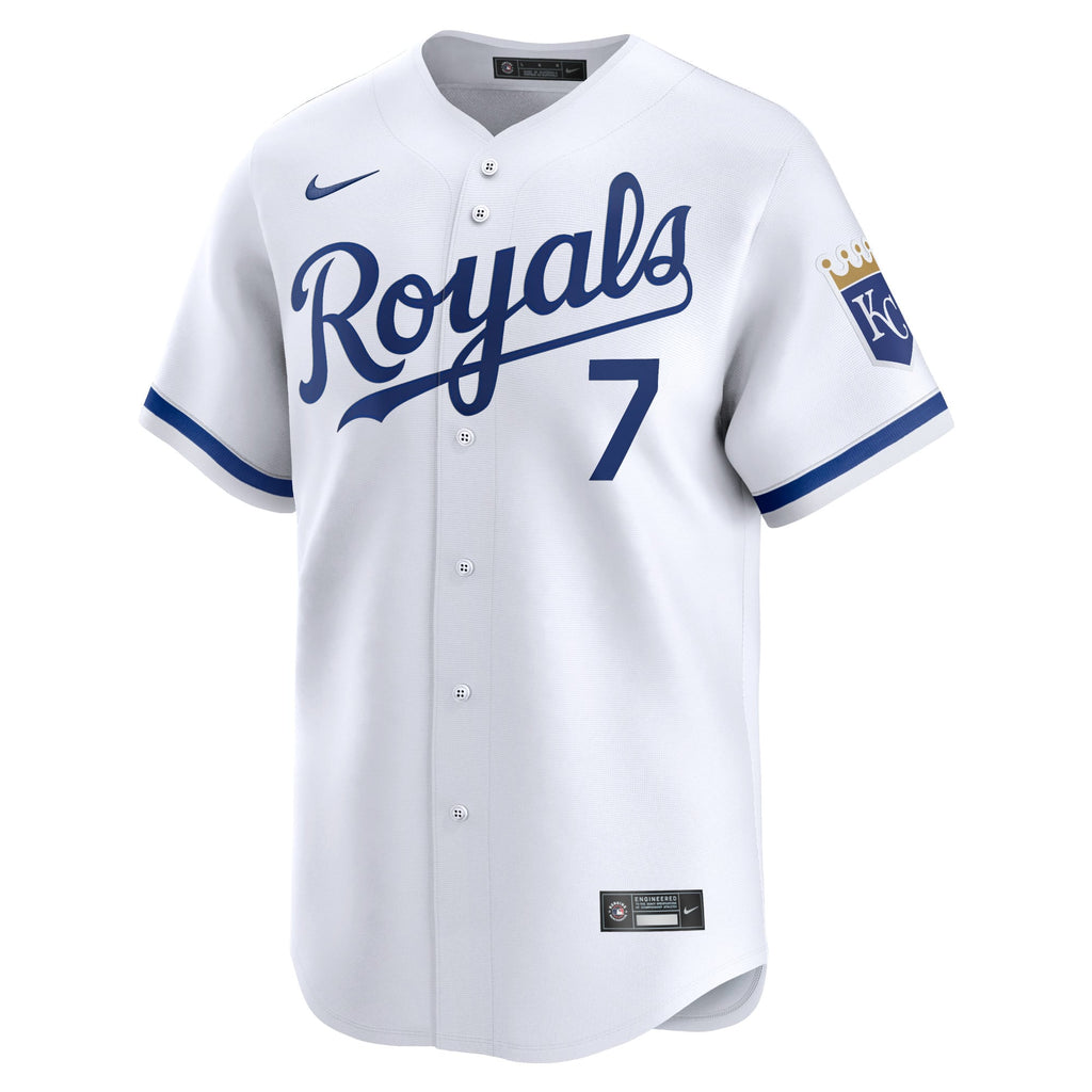 Men's Kansas City Royals Bobby Witt Jr. Nike White Home Limited Player Jersey - 3