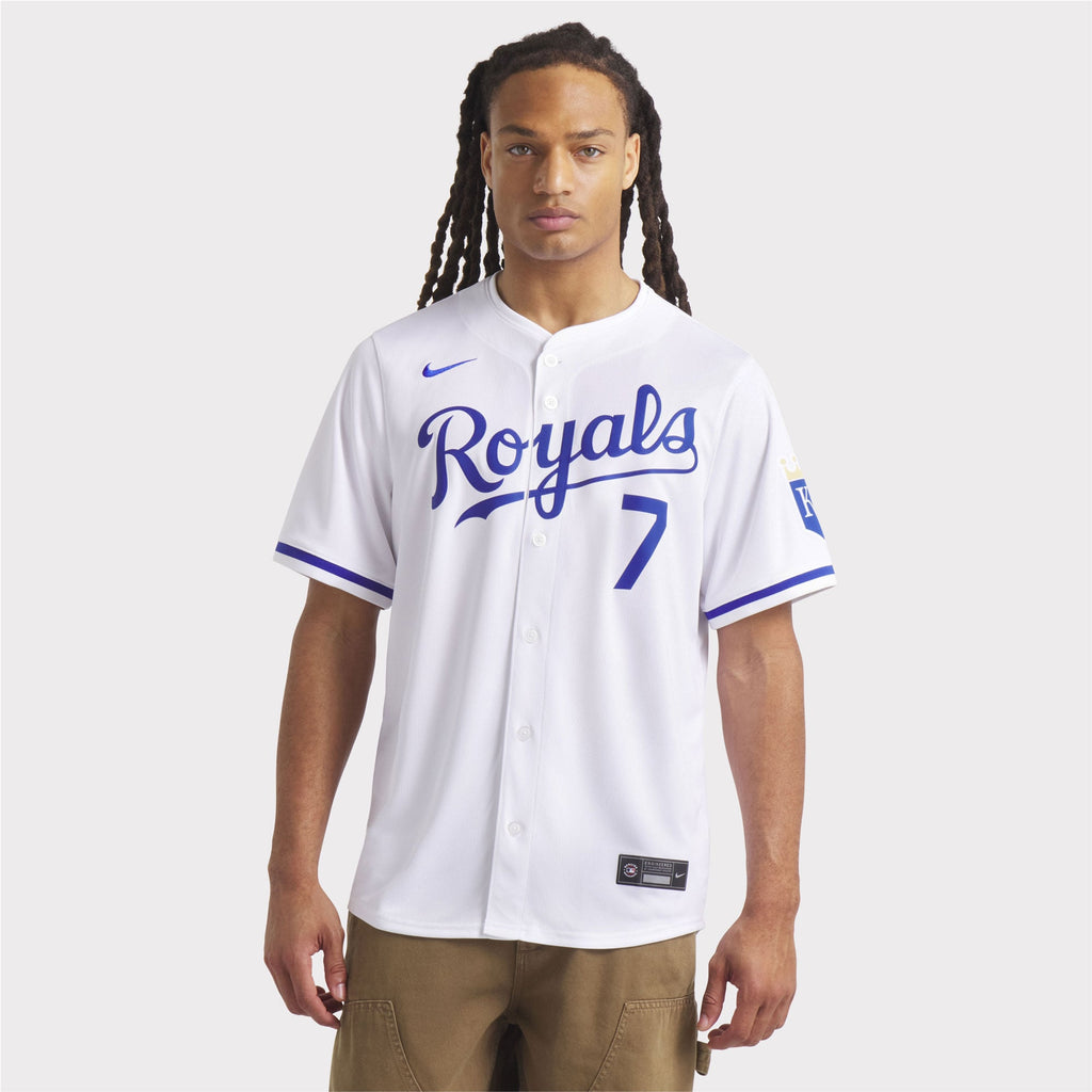 Men's Kansas City Royals Bobby Witt Jr. Nike White Home Limited Player Jersey - 5