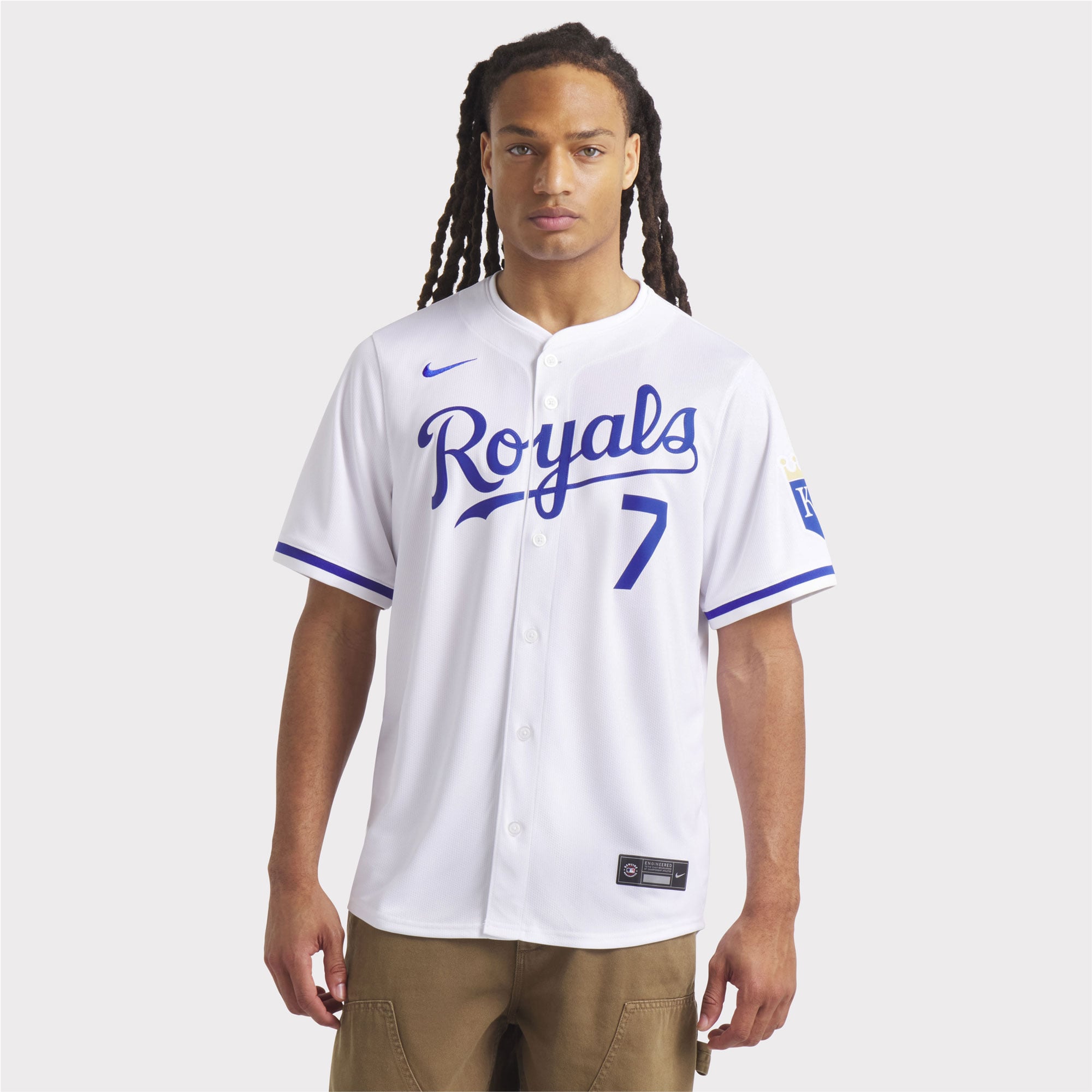 Men's Kansas City Royals Bobby Witt Jr. Nike White Home Limited Player Jersey - 5