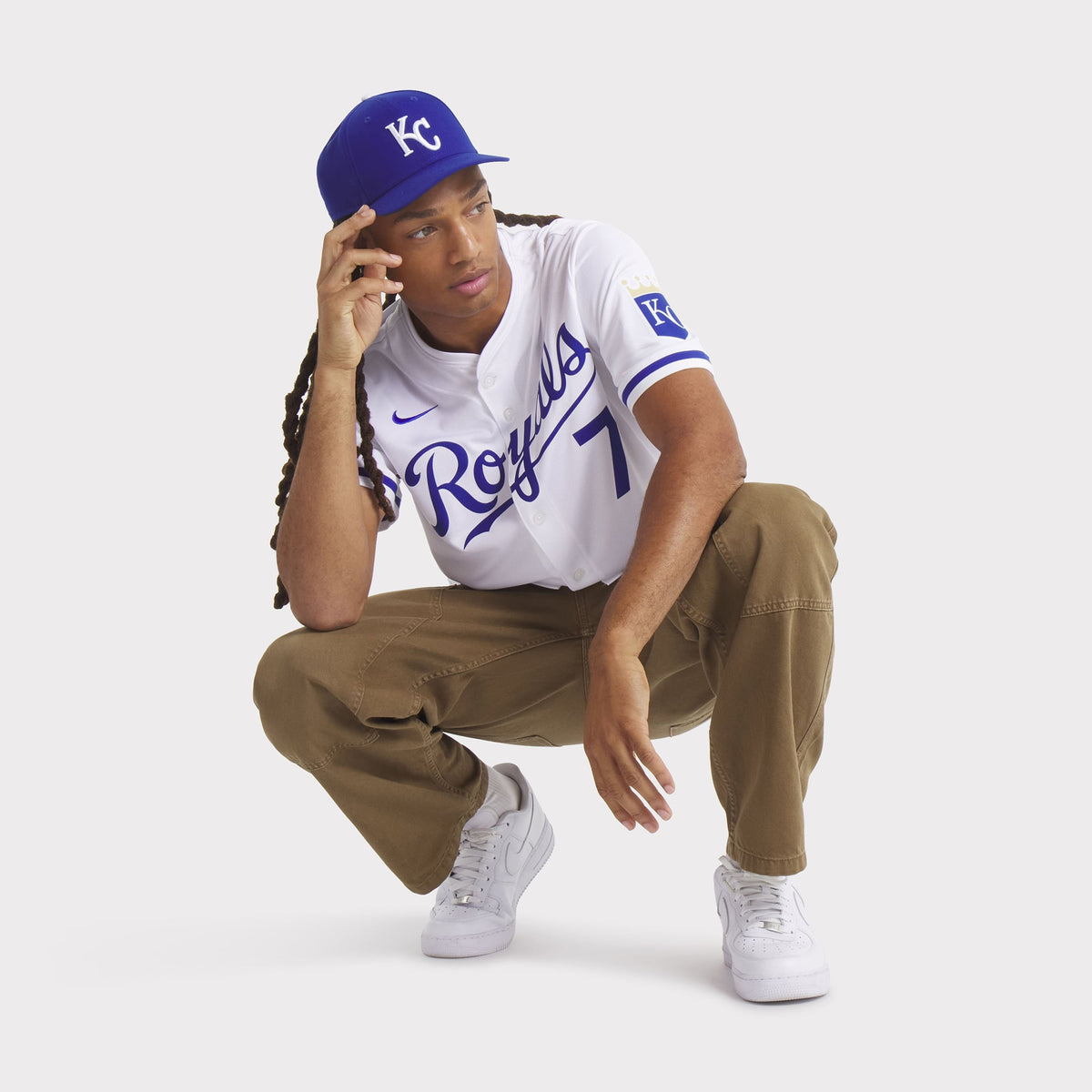 Men's Kansas City Royals Bobby Witt Jr. Nike White Home Limited Player Jersey - 8