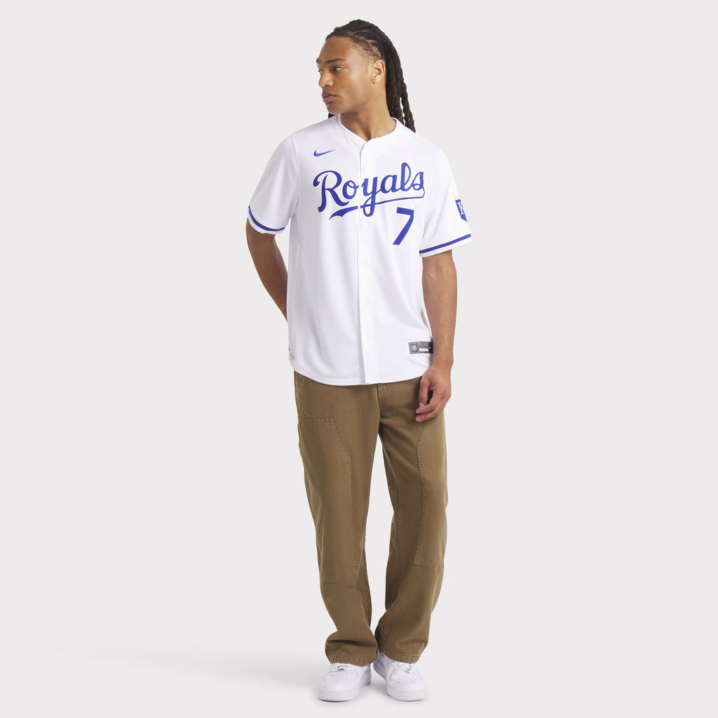 Men's Kansas City Royals Bobby Witt Jr. Nike White Home Limited Player Jersey - 9