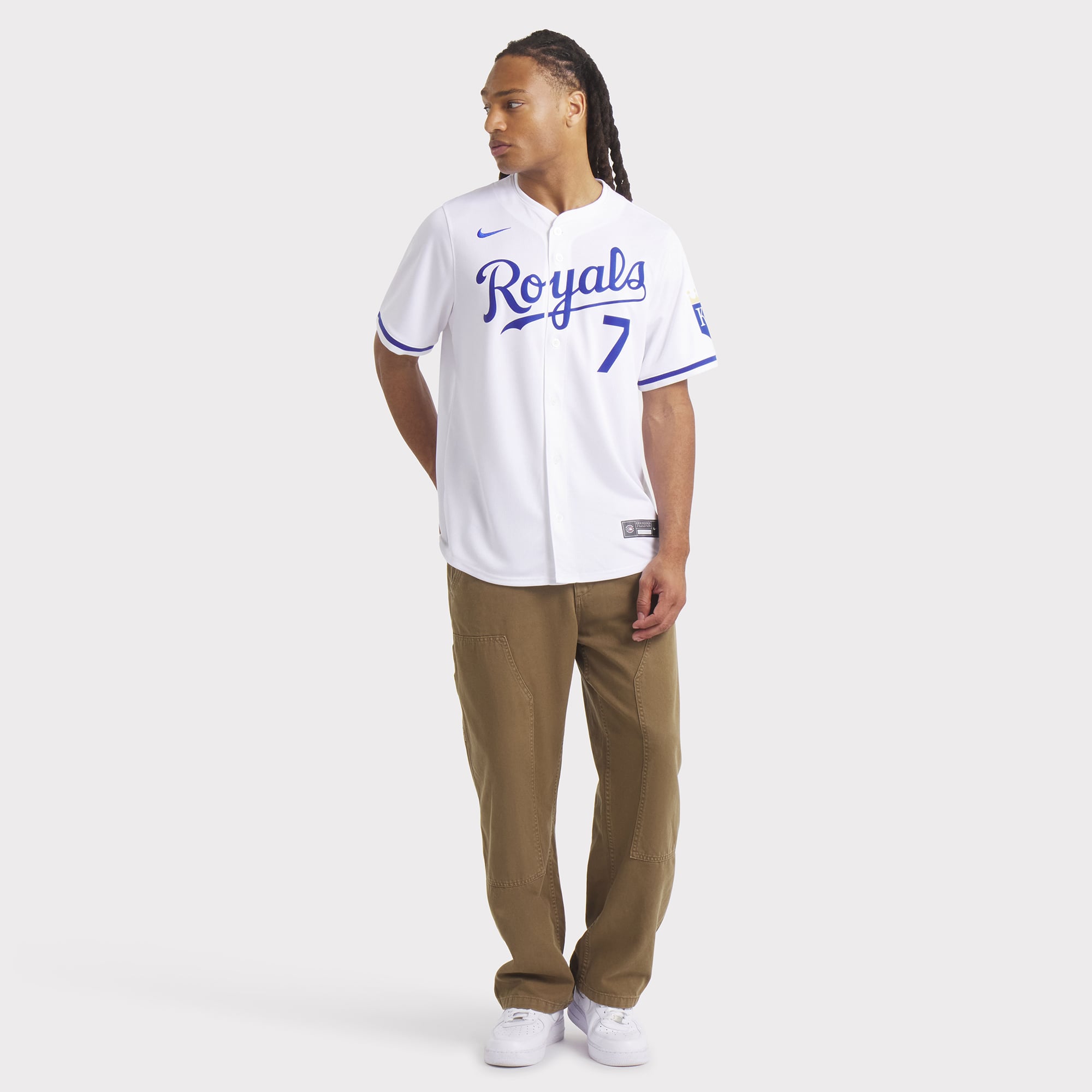 Men's Kansas City Royals Bobby Witt Jr. Nike White Home Limited Player Jersey - 9