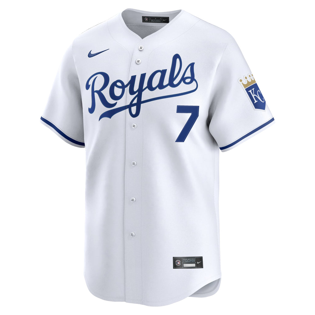 Men's Kansas City Royals Bobby Witt Jr. Nike White Home Limited Player Jersey - 3