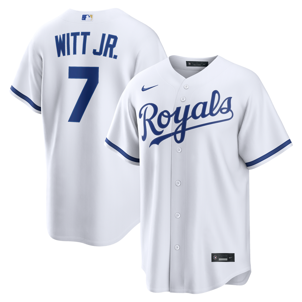 Men's Kansas City Royals Bobby Witt Jr. Nike White Home Replica Jersey - 2