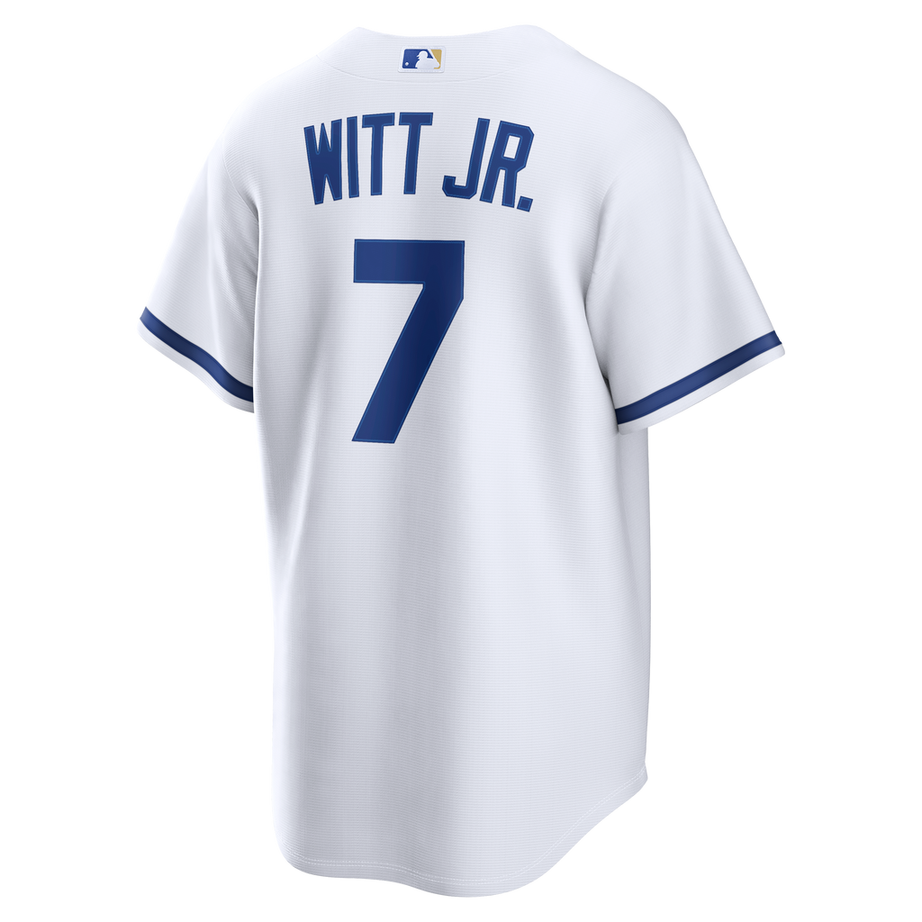 Men's Kansas City Royals Bobby Witt Jr. Nike White Home Replica Jersey - 4