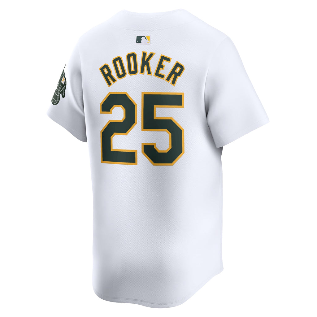 Men's Athletics Brent Rooker Nike White Home Limited Player Jersey - 4