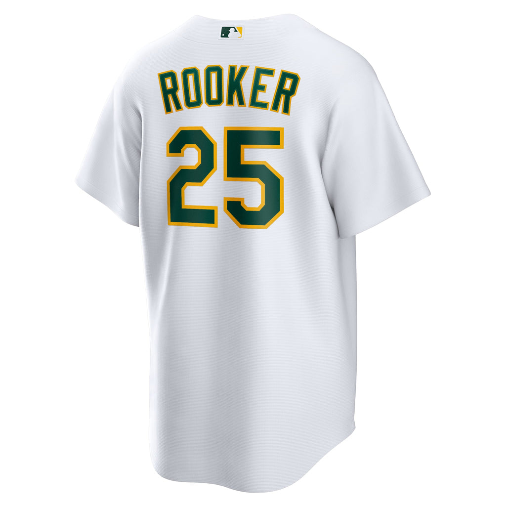 Men's Athletics Brent Rooker Nike White Home Replica Jersey - 4