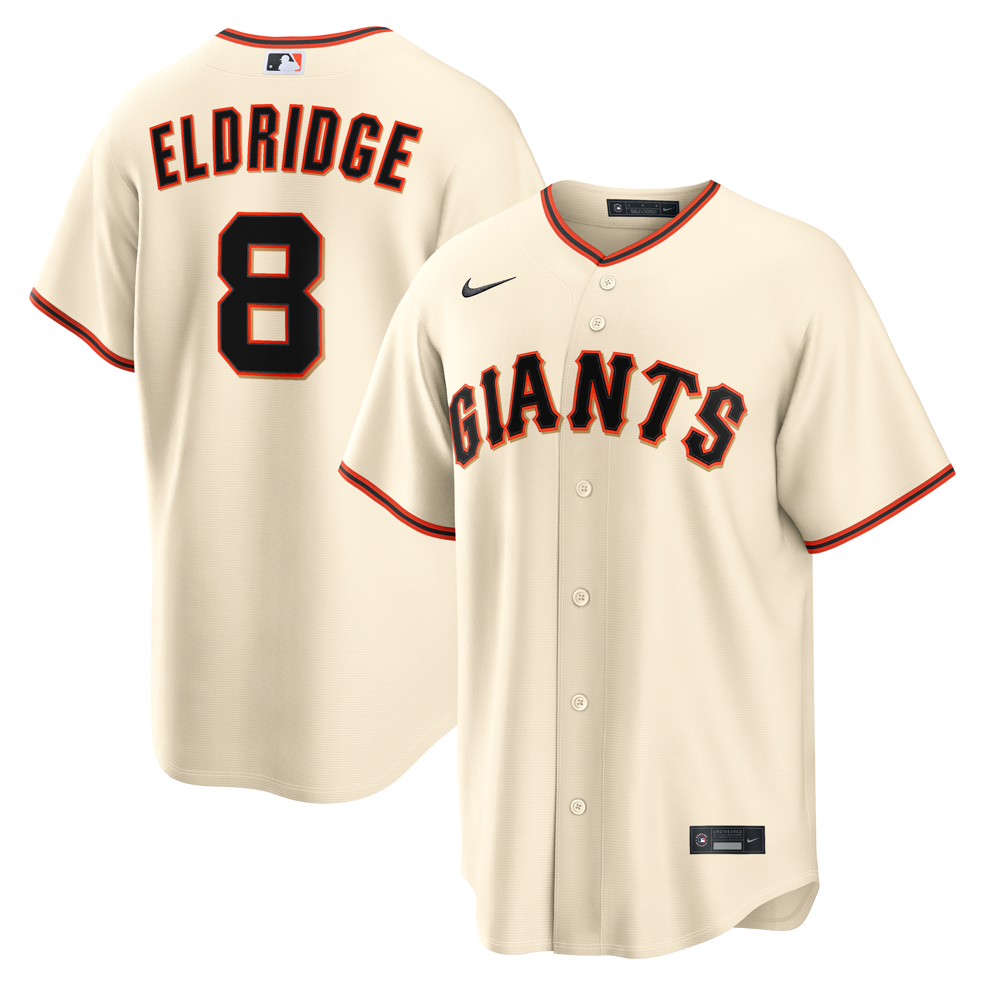 Men's San Francisco Giants Bryce Eldridge Nike Cream Home Replica Jersey