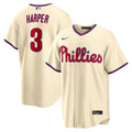 Men's Philadelphia Phillies Bryce Harper Nike Cream Alternate Replica Jersey