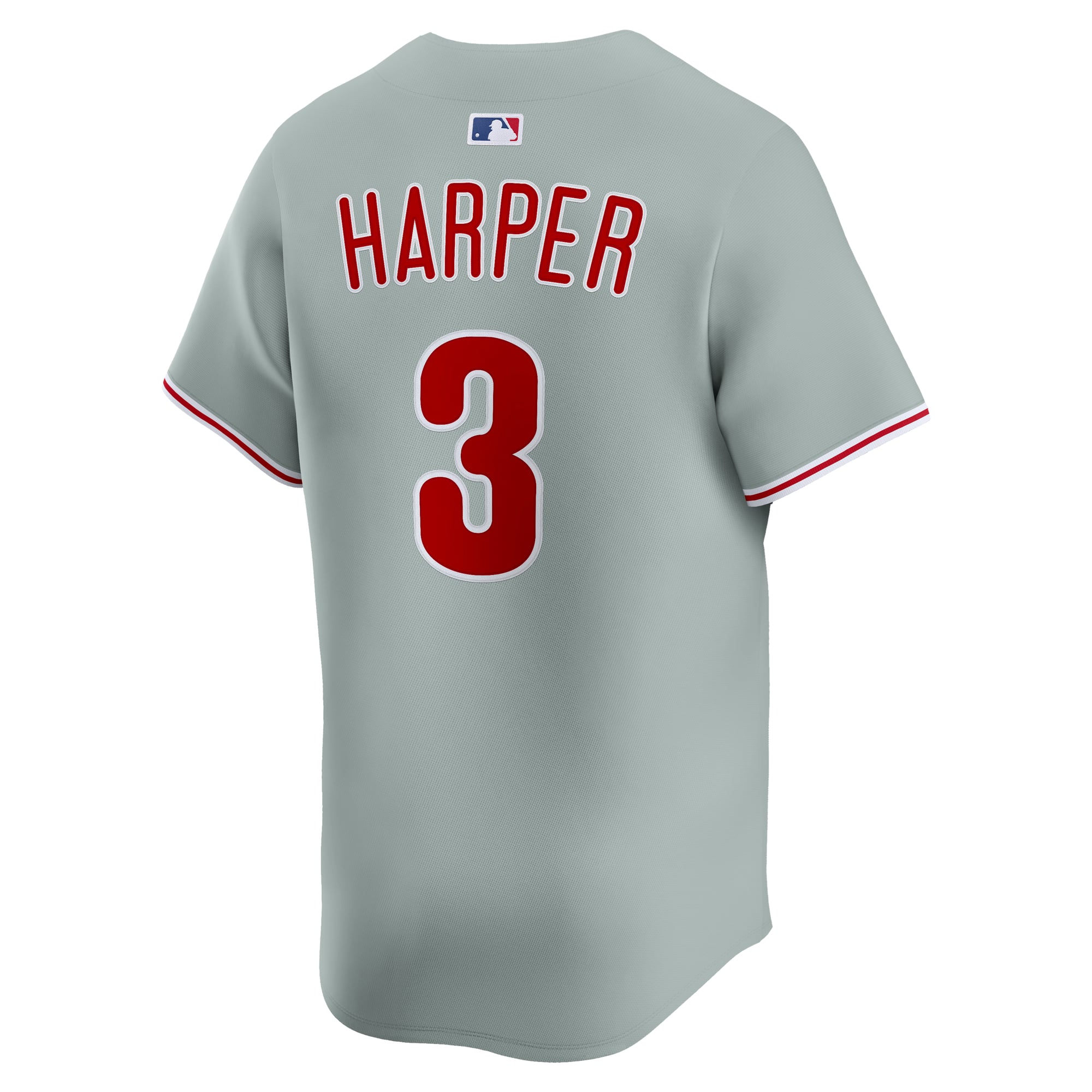 Men's Philadelphia Phillies Bryce Harper Nike Gray Road Limited Player Jersey - 4