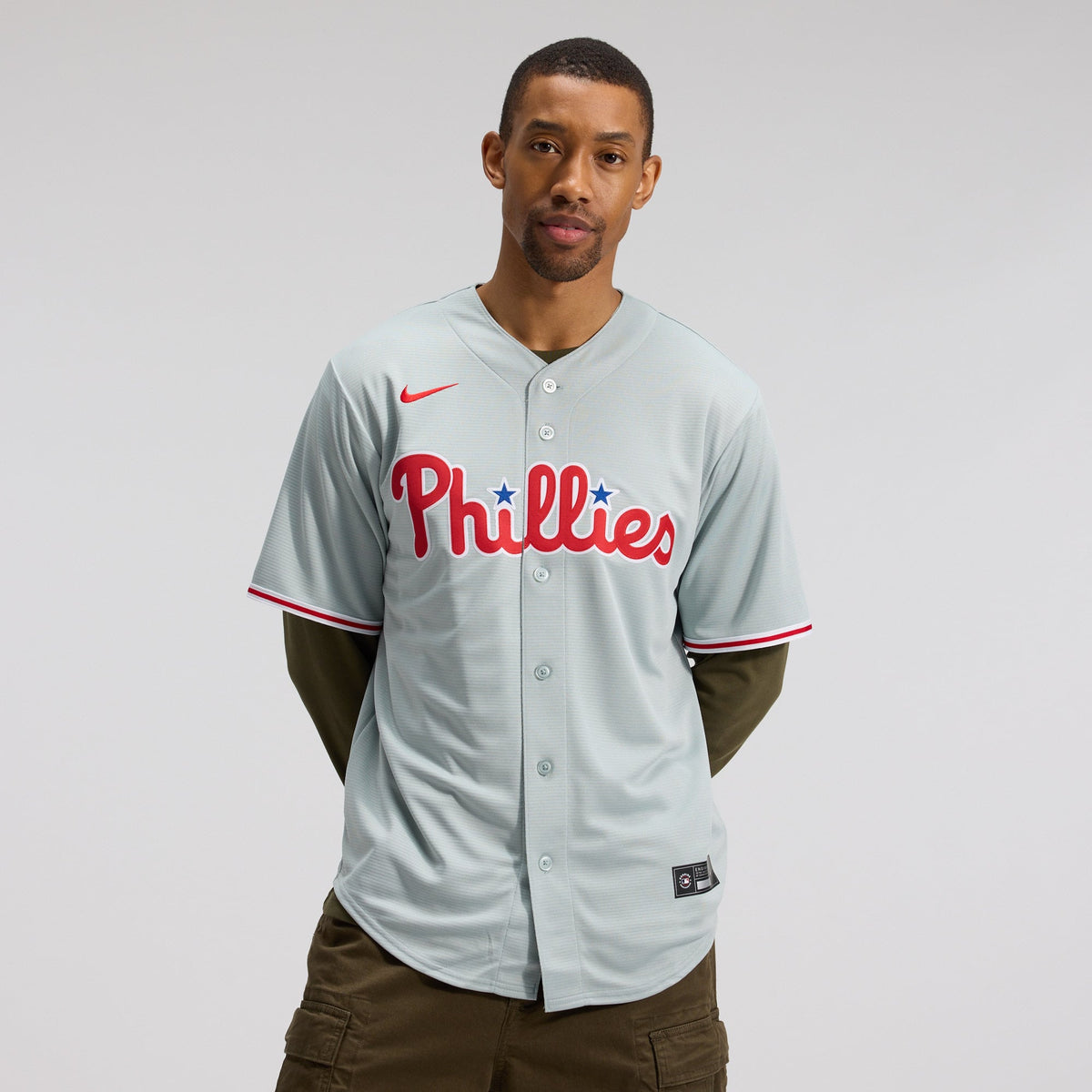 Men's Philadelphia Phillies Bryce Harper Nike Gray Road Replica Jersey - 3