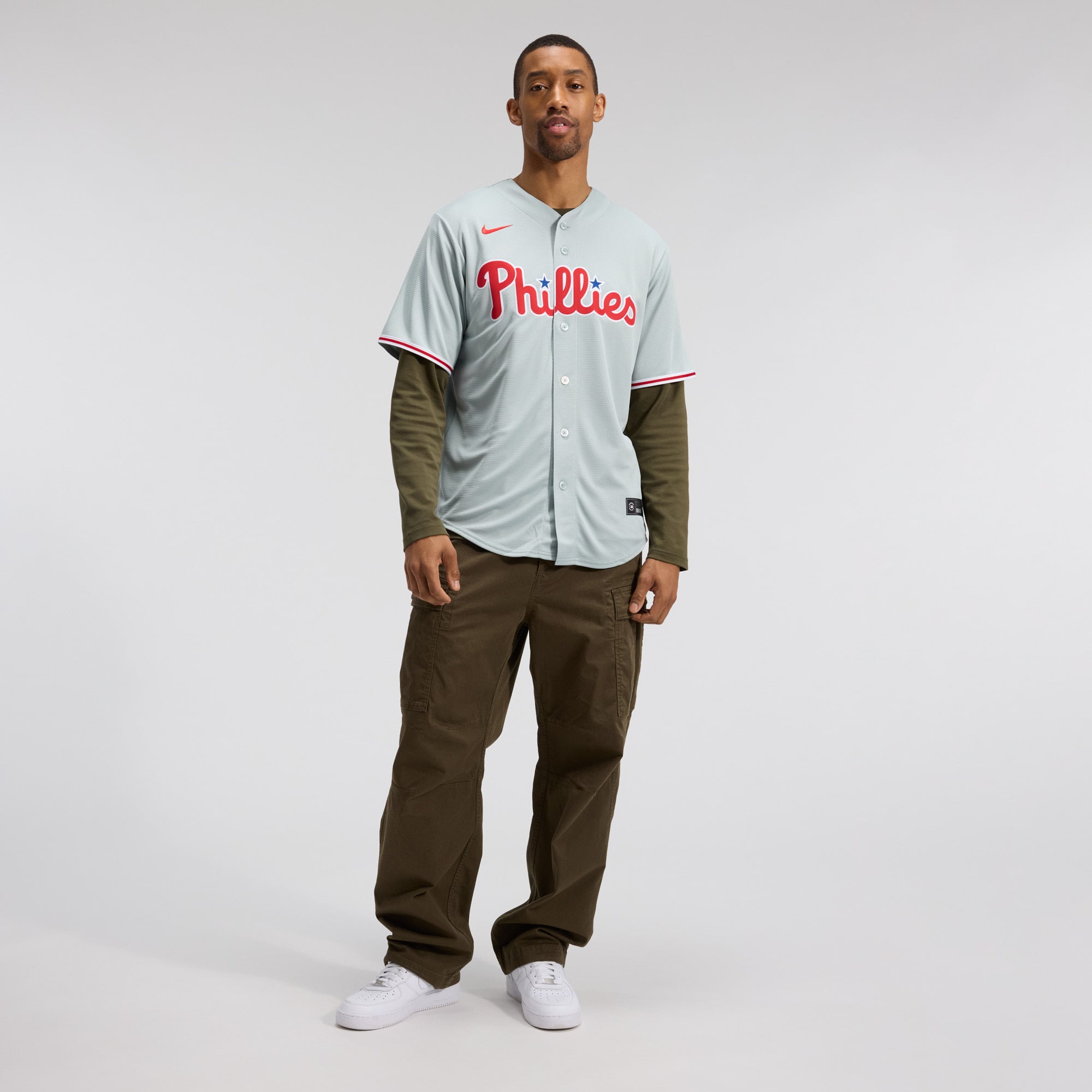 Men's Philadelphia Phillies Bryce Harper Nike Gray Road Replica Jersey - 5