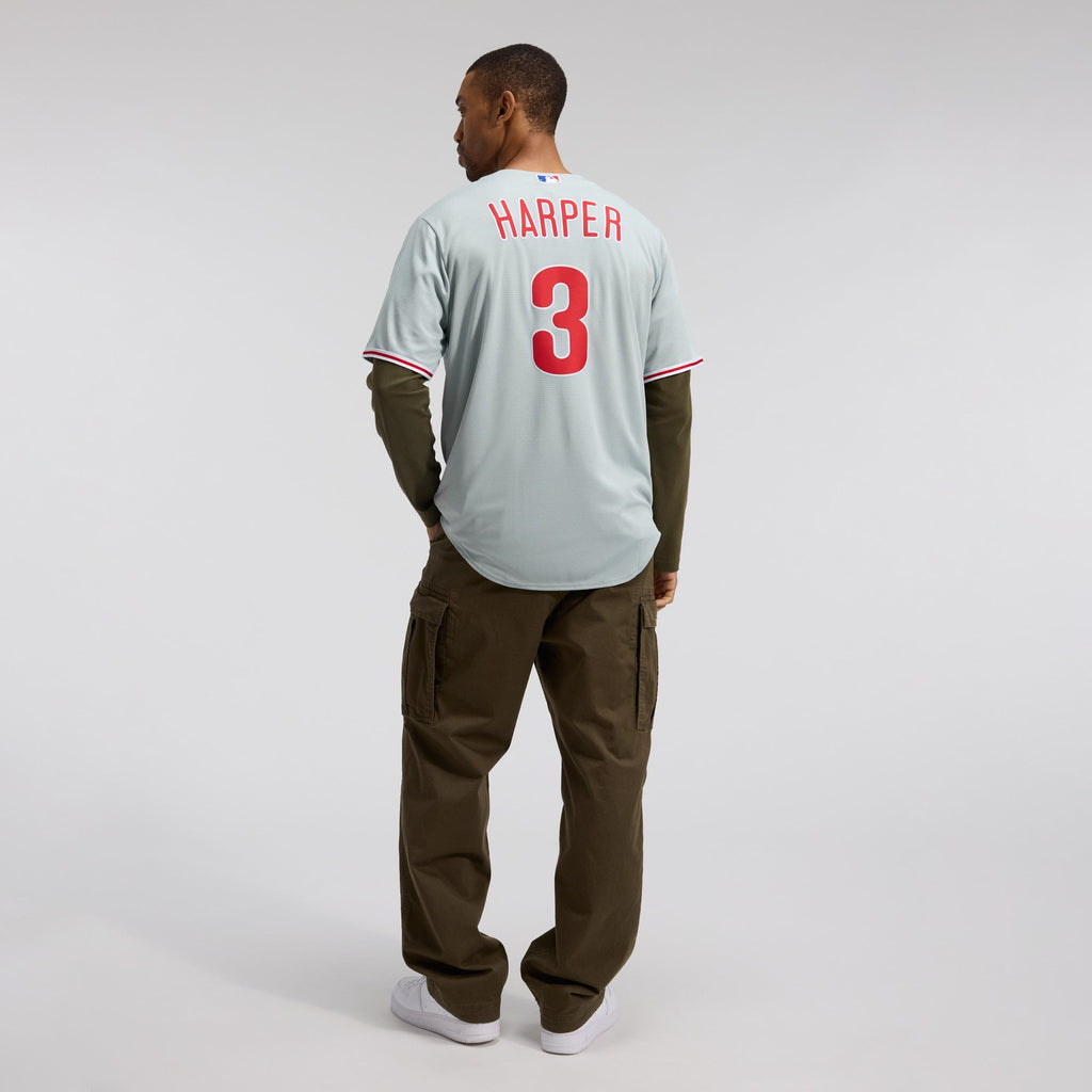 Men's Philadelphia Phillies Bryce Harper Nike Gray Road Replica Jersey - 6