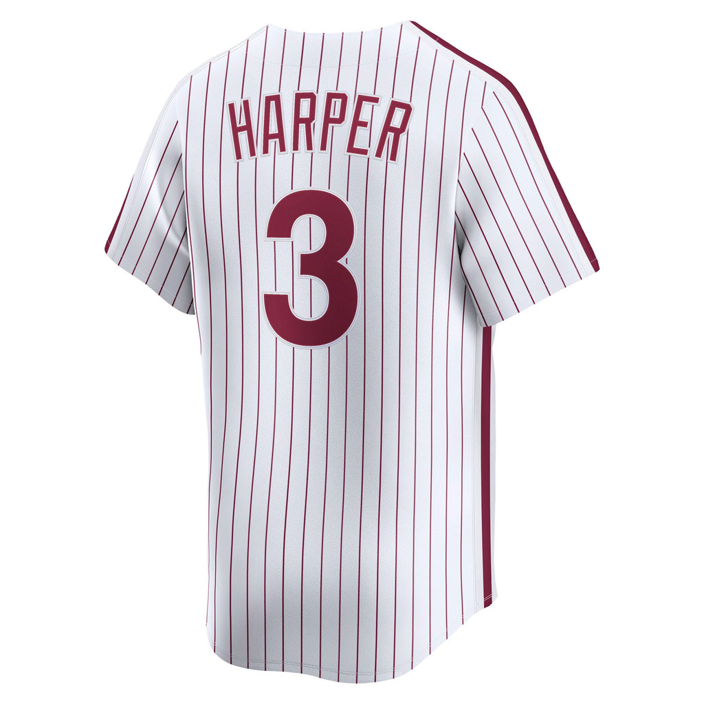 Men's Philadelphia Phillies Bryce Harper Nike White Cooperstown Collection Limited Jersey - 4