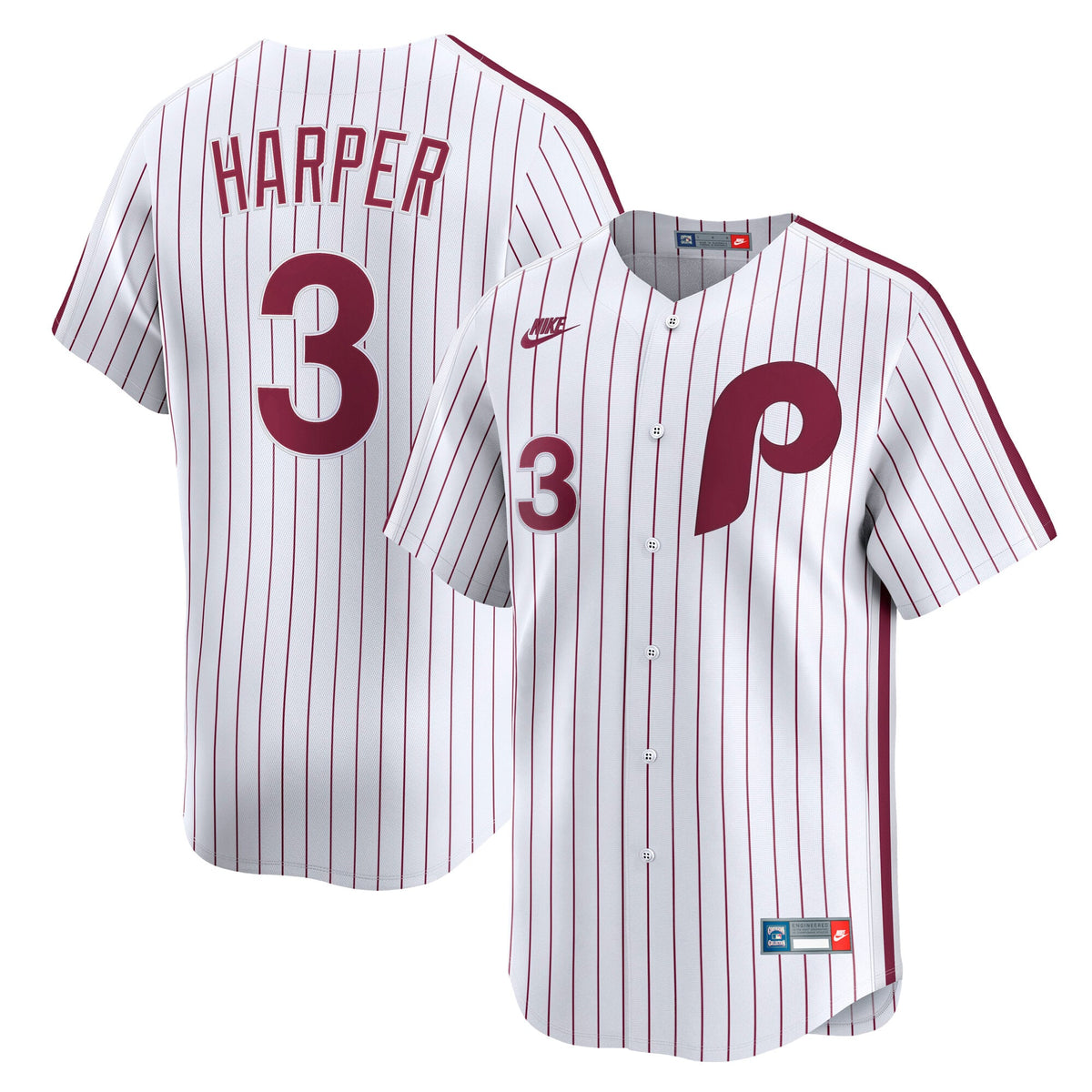 Men's Philadelphia Phillies Bryce Harper Nike White Cooperstown Collection Limited Jersey