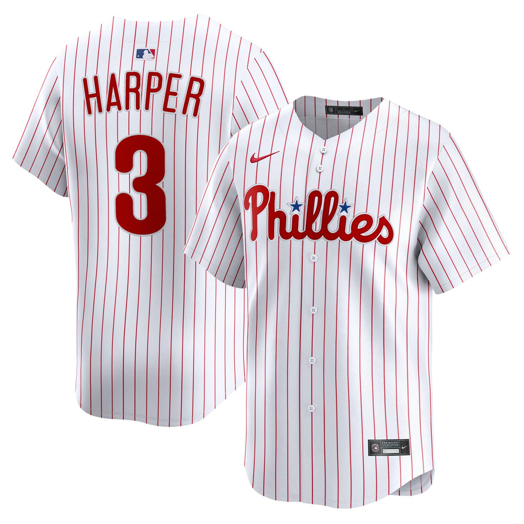 Men's Philadelphia Phillies Bryce Harper Nike White Home Limited Player Jersey - 2