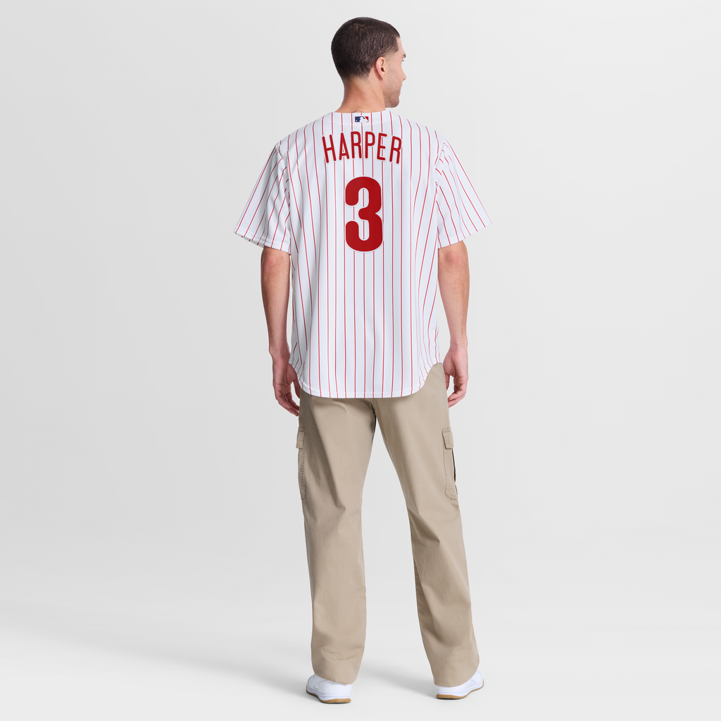 Men's Philadelphia Phillies Bryce Harper Nike White Home Replica Jersey - 6