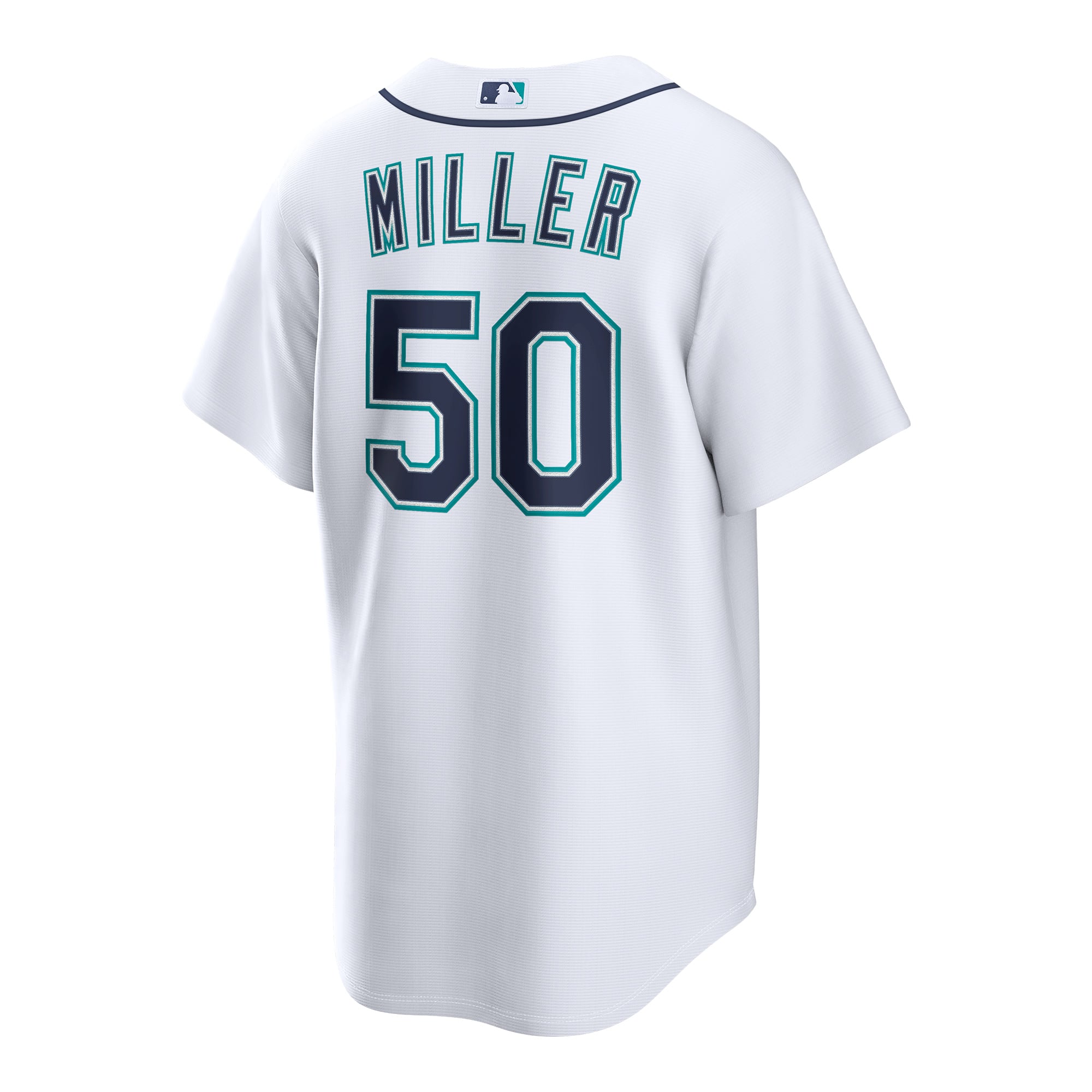 Men's Seattle Mariners Bryce Miller Nike White Home Replica Jersey - 4