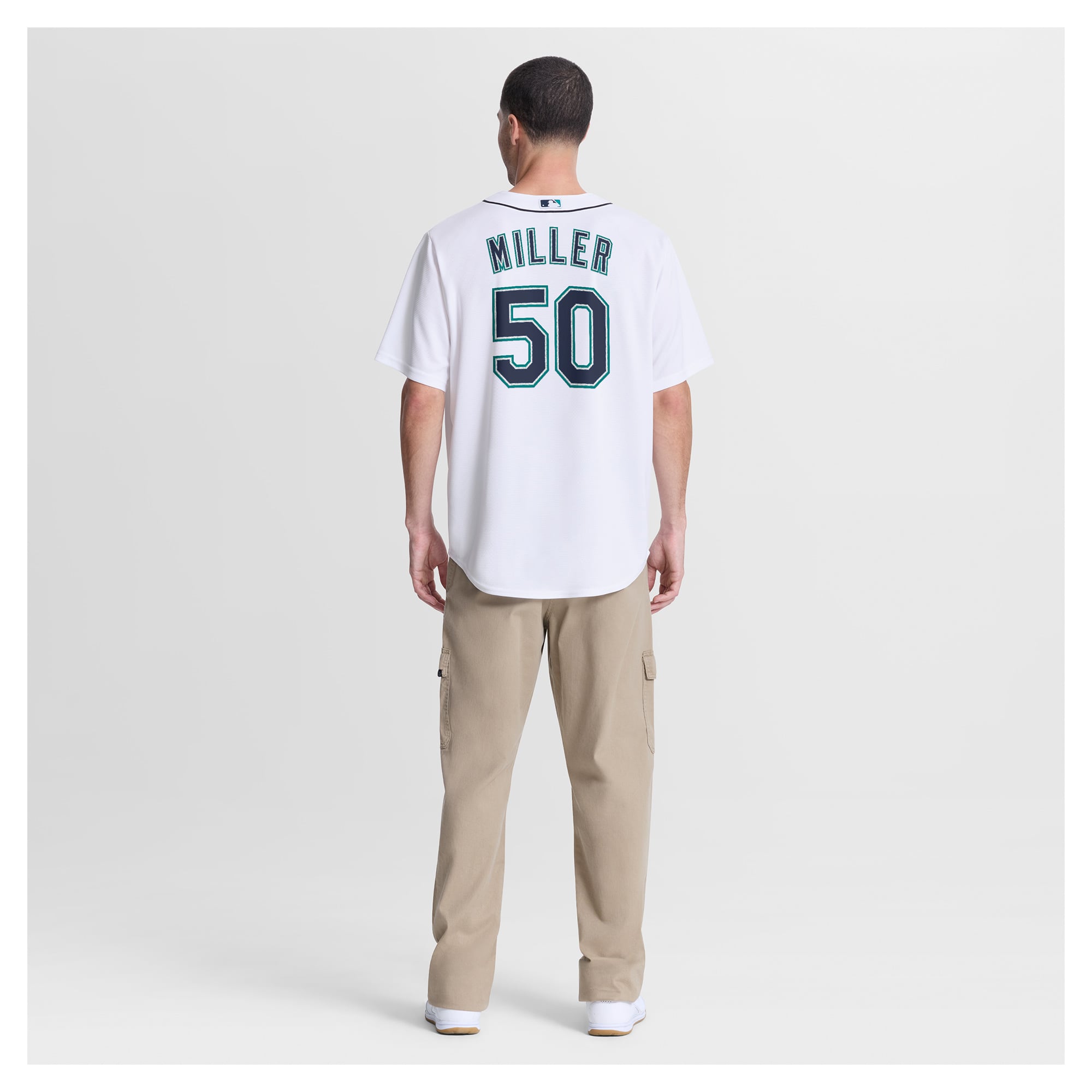 Men's Seattle Mariners Bryce Miller Nike White Home Replica Jersey - 6