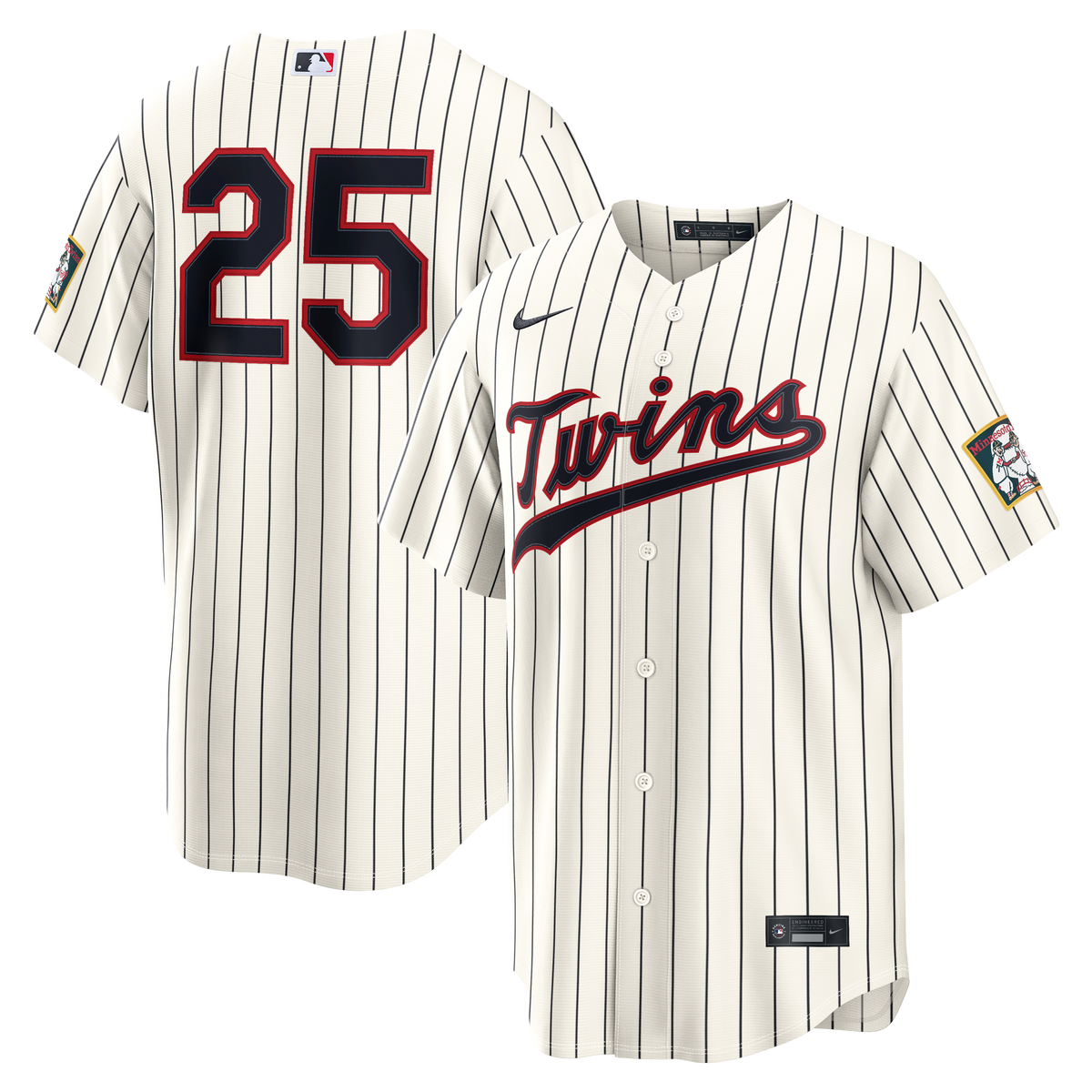 Men's Minnesota Twins Byron Buxton Nike Cream 2026 Field of Dreams Stadium Jersey - 2