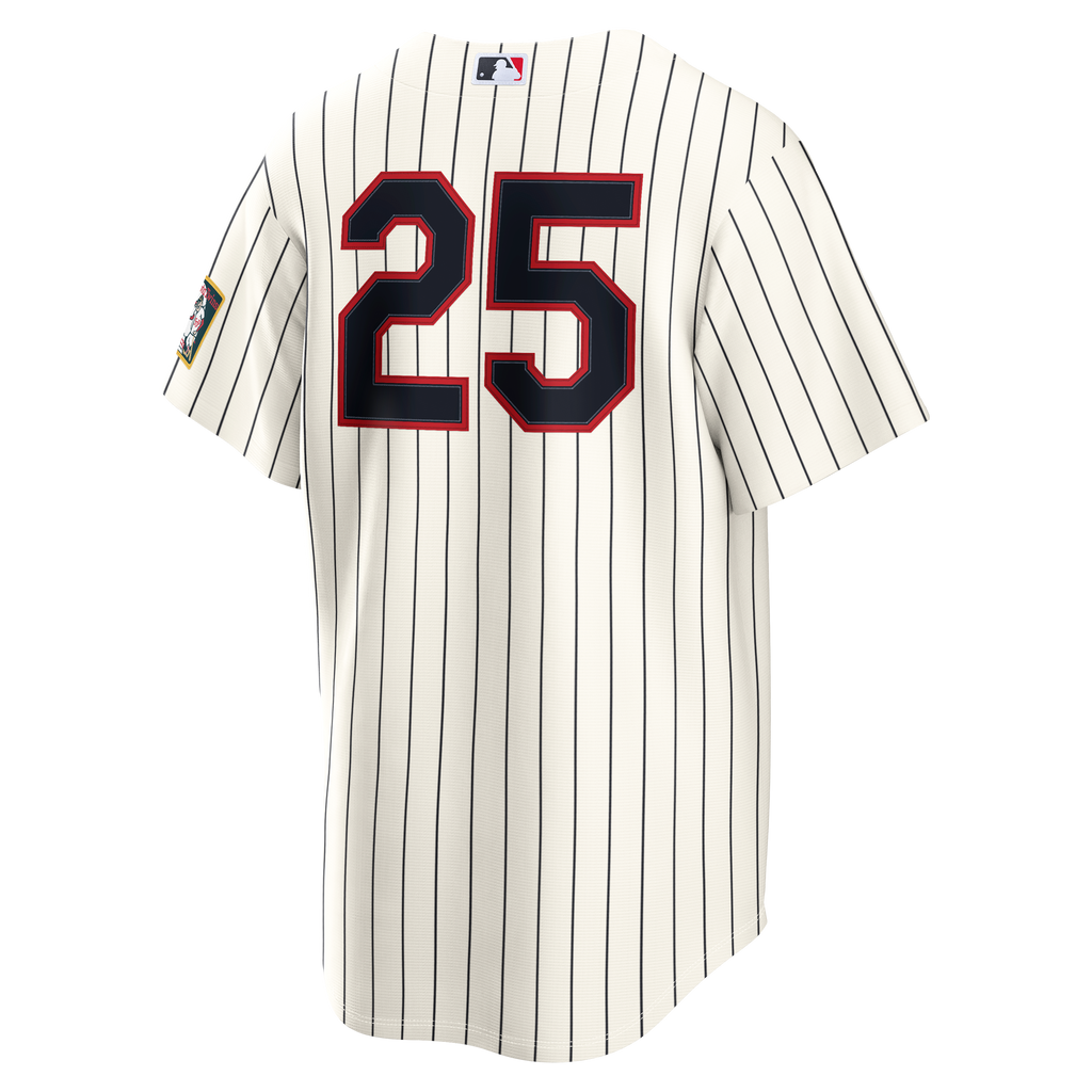 Men's Minnesota Twins Byron Buxton Nike Cream 2026 Field of Dreams Stadium Jersey - 4