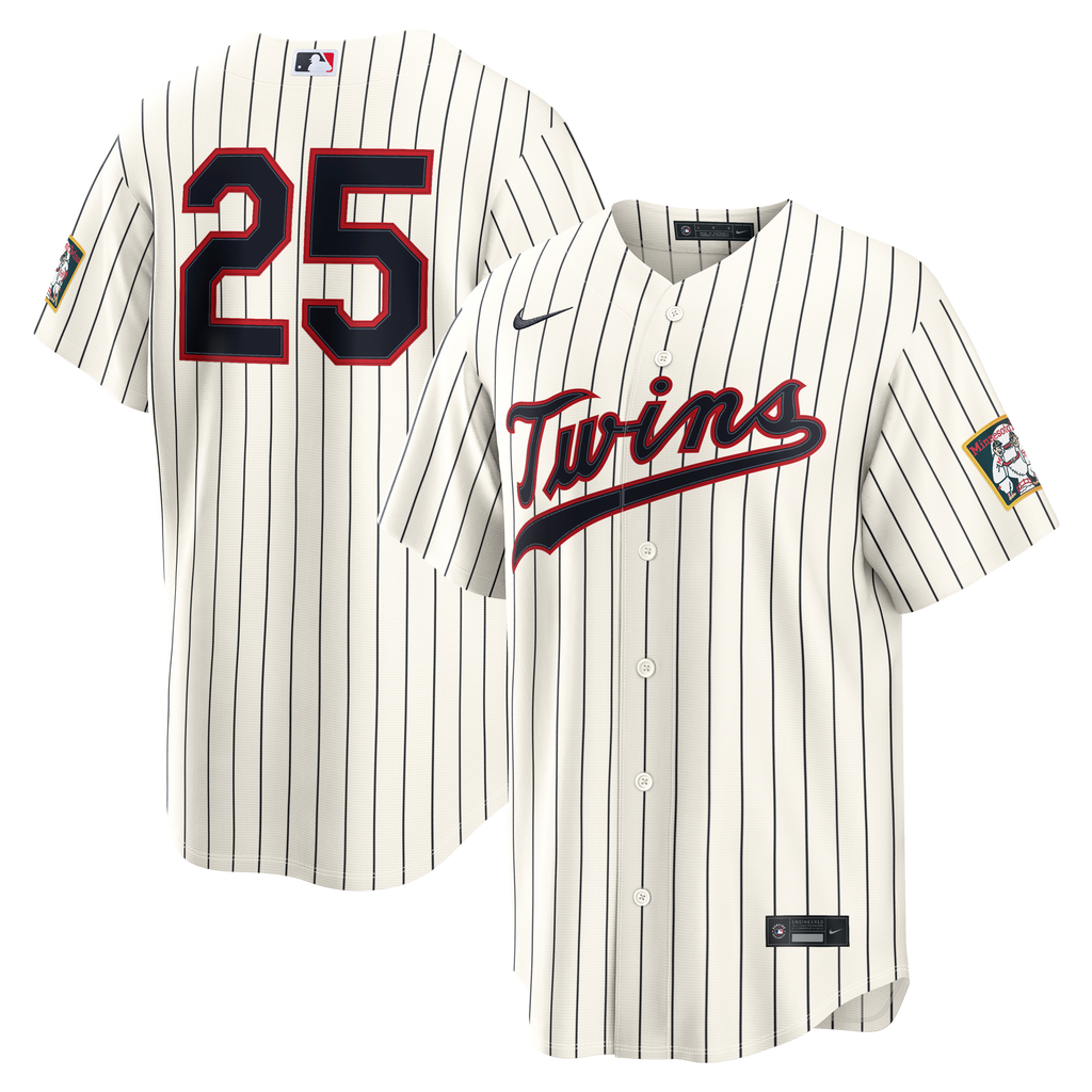 Men's Minnesota Twins Byron Buxton Nike Cream 2026 Field of Dreams Stadium Jersey