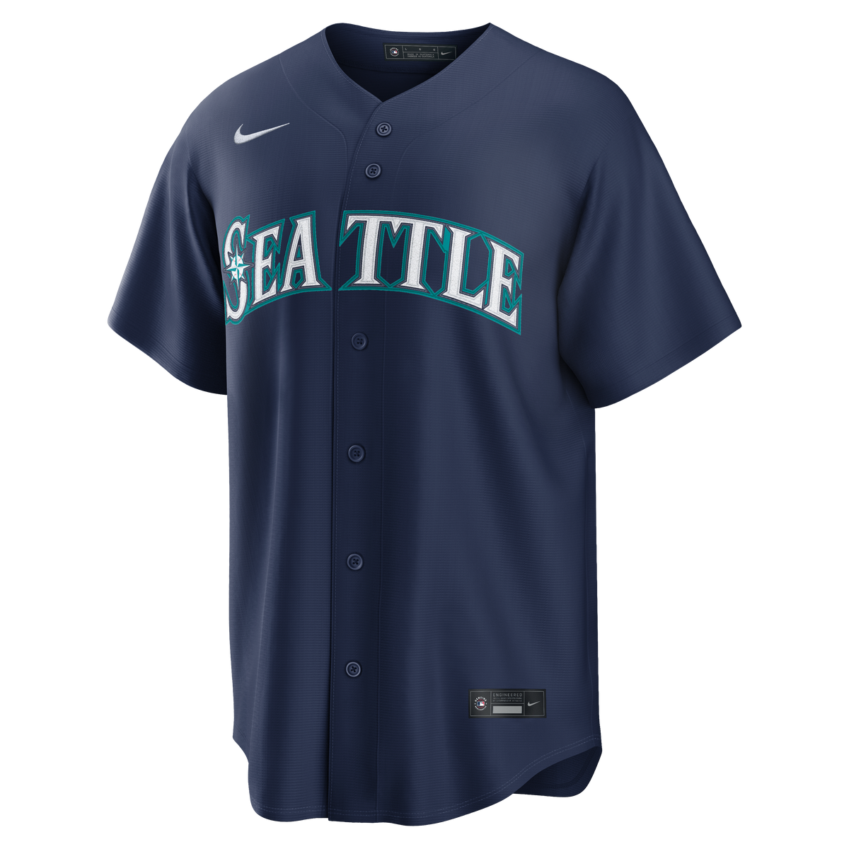 Men's Seattle Mariners Cal Raleigh Nike Navy Road Replica Jersey - 3