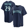 Men's Seattle Mariners Cal Raleigh Nike Navy Road Replica Jersey