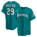 Men's Seattle Mariners Cal Raleigh Nike Teal Alternate 50th Season Patch Stadium Jersey