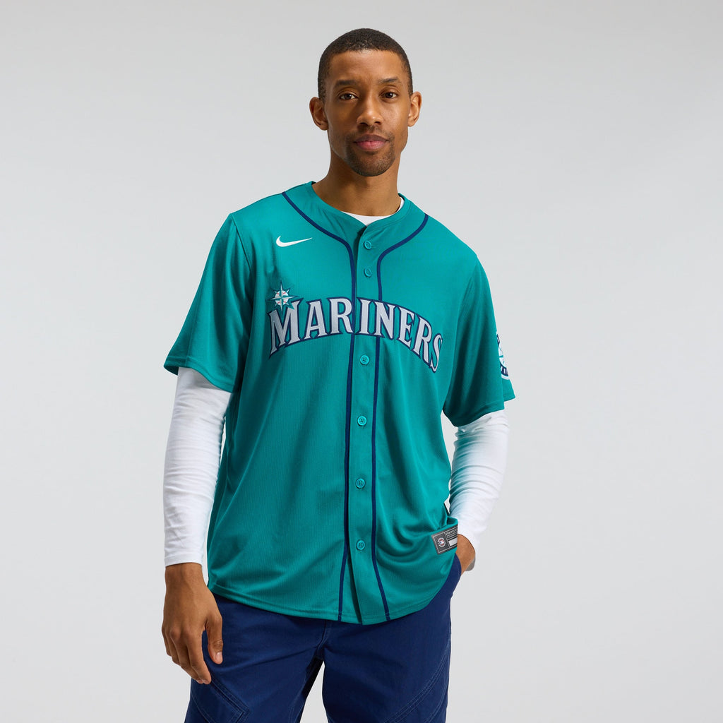 Men's Seattle Mariners Cal Raleigh Nike Teal Alternate Limited Jersey - 3