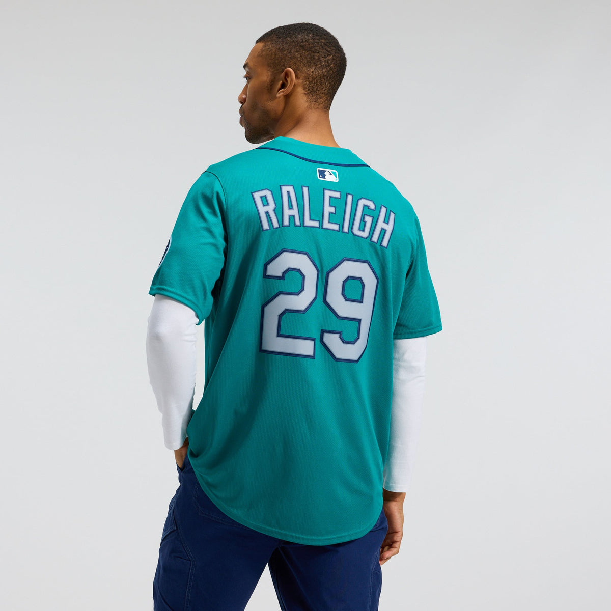 Men's Seattle Mariners Cal Raleigh Nike Teal Alternate Limited Jersey - 4