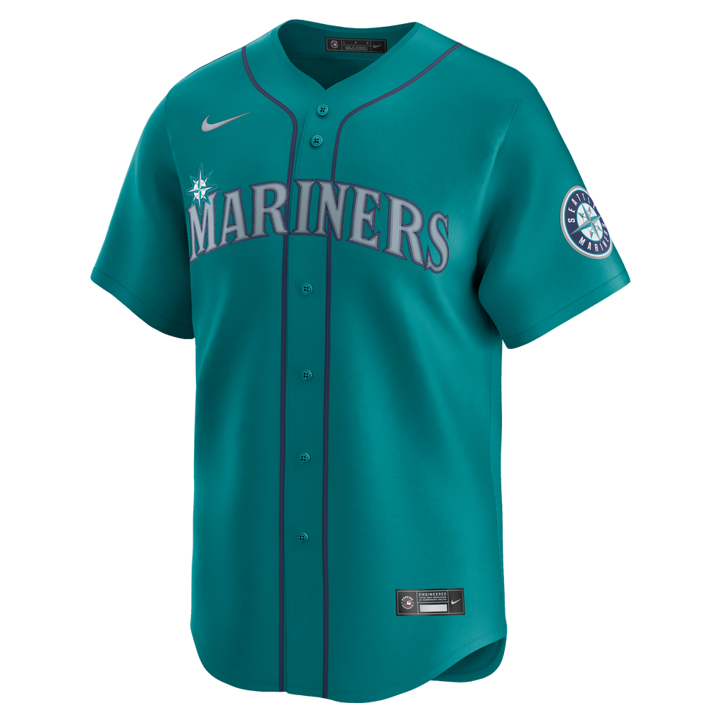 Men's Seattle Mariners Cal Raleigh Nike Teal Alternate Limited Jersey - 7