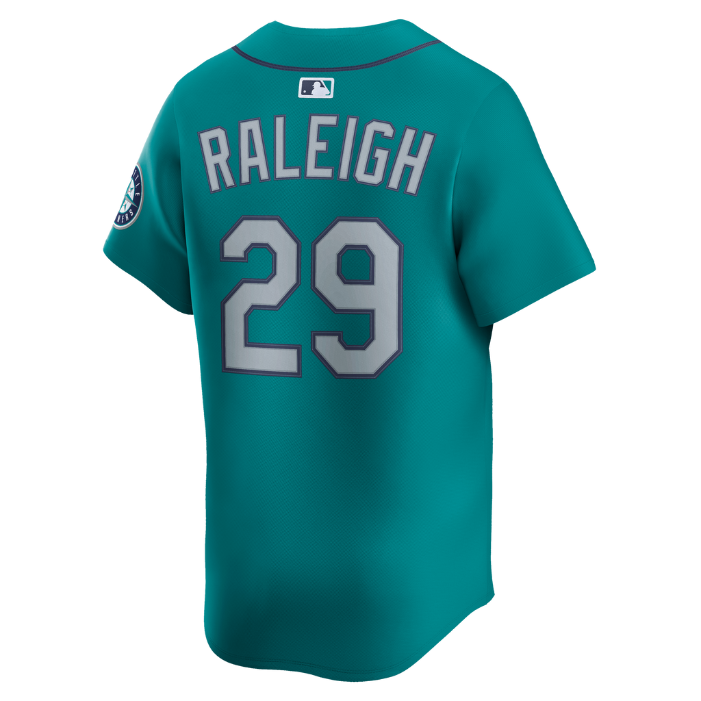 Men's Seattle Mariners Cal Raleigh Nike Teal Alternate Limited Jersey - 8